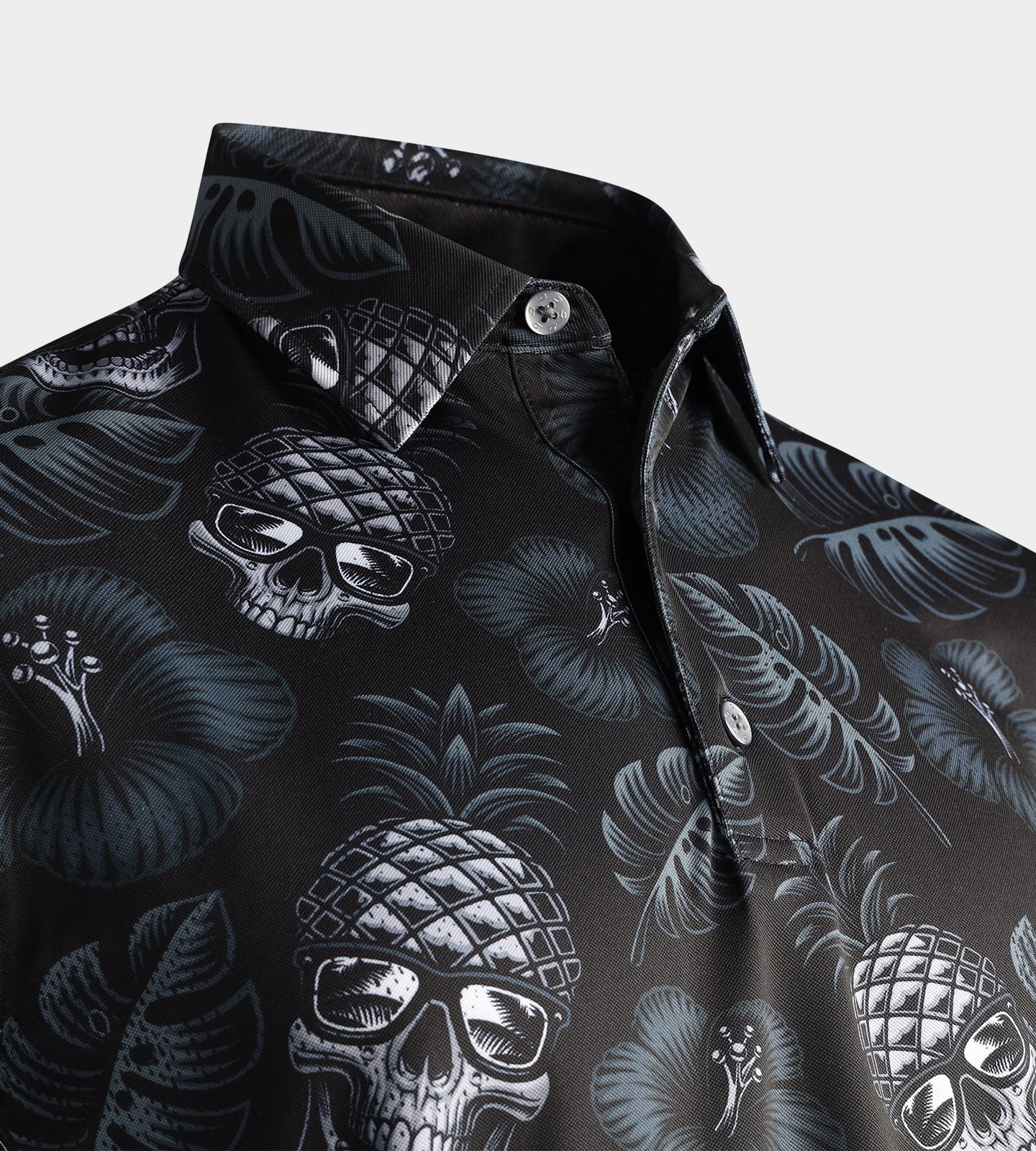 PINEAPPLE SKULLZ 2.0 POLO - BLACK - Image 4