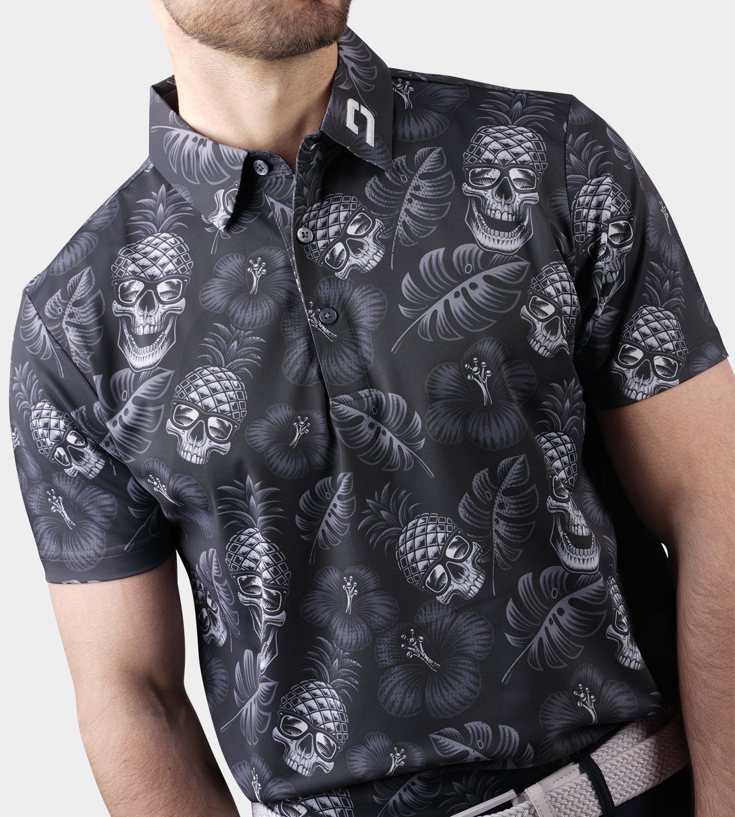 PINEAPPLE SKULLZ 2.0 POLO - BLACK - Image 5