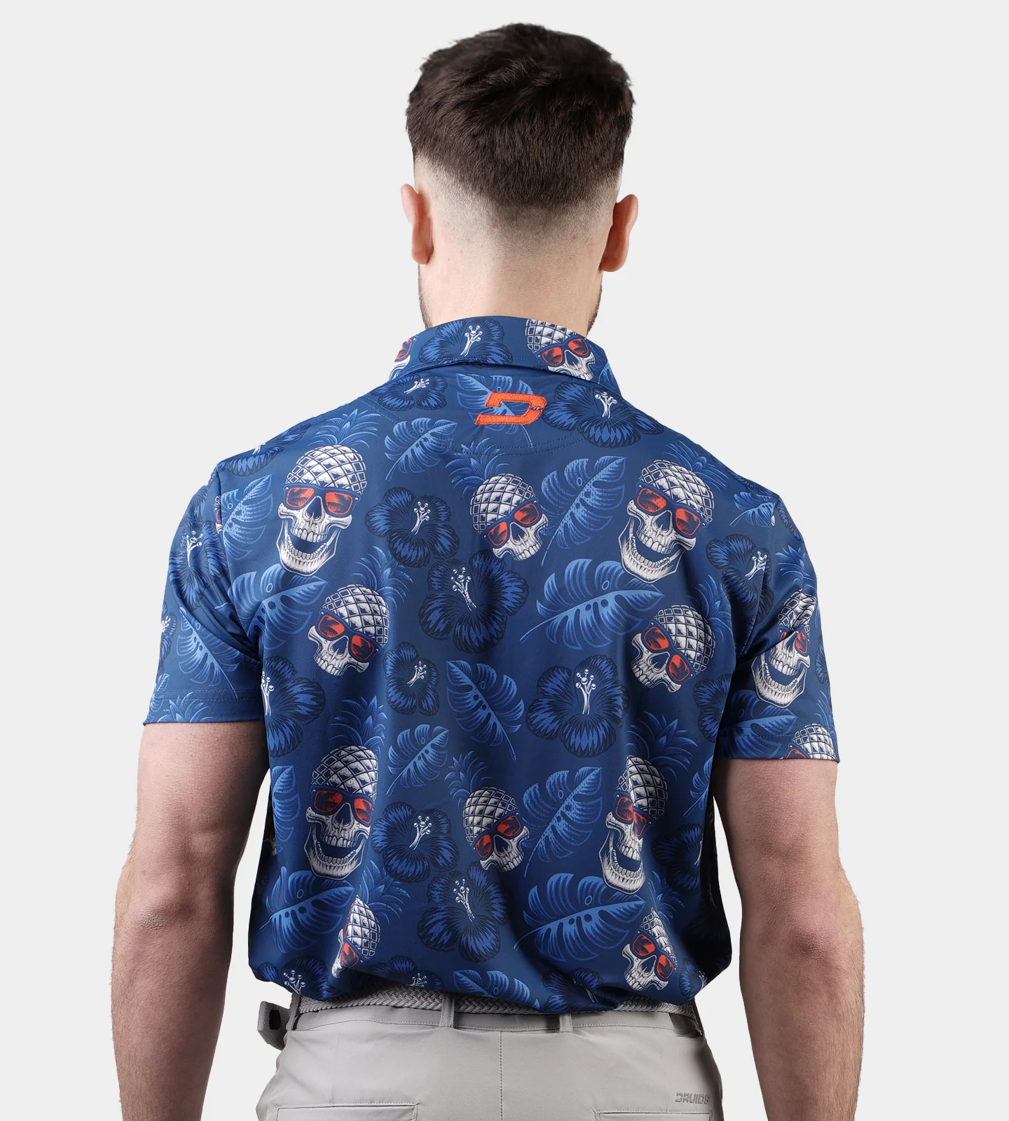 PINEAPPLE SKULLZ 2.0 POLO - NAVY / ORANGE - Image 4