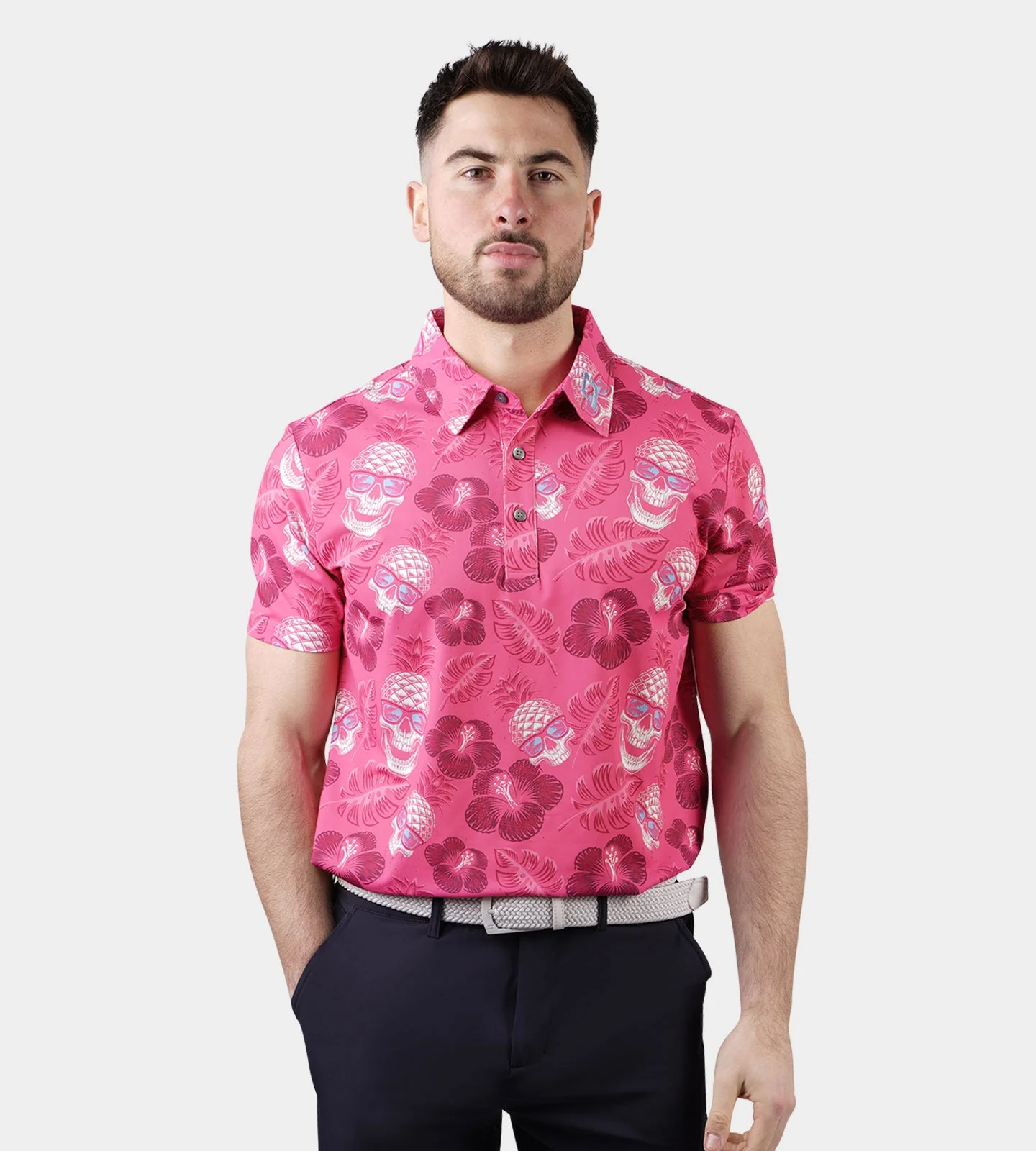 PINEAPPLE SKULLZ 2.0 POLO - PINK - Image 3