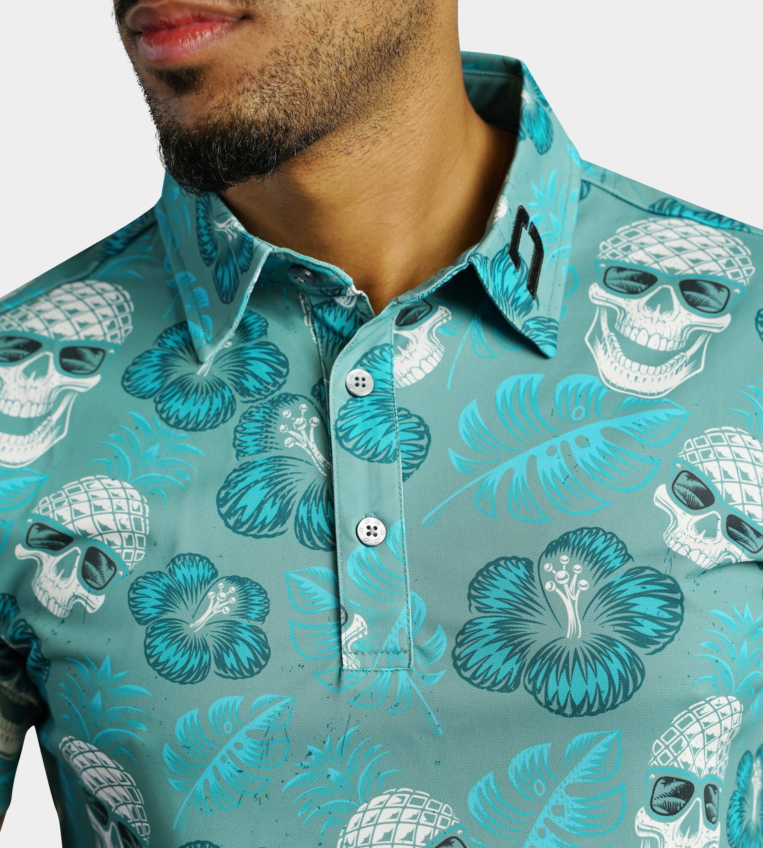 PINEAPPLE SKULLZ 2.0 POLO - SAGE - Image 5