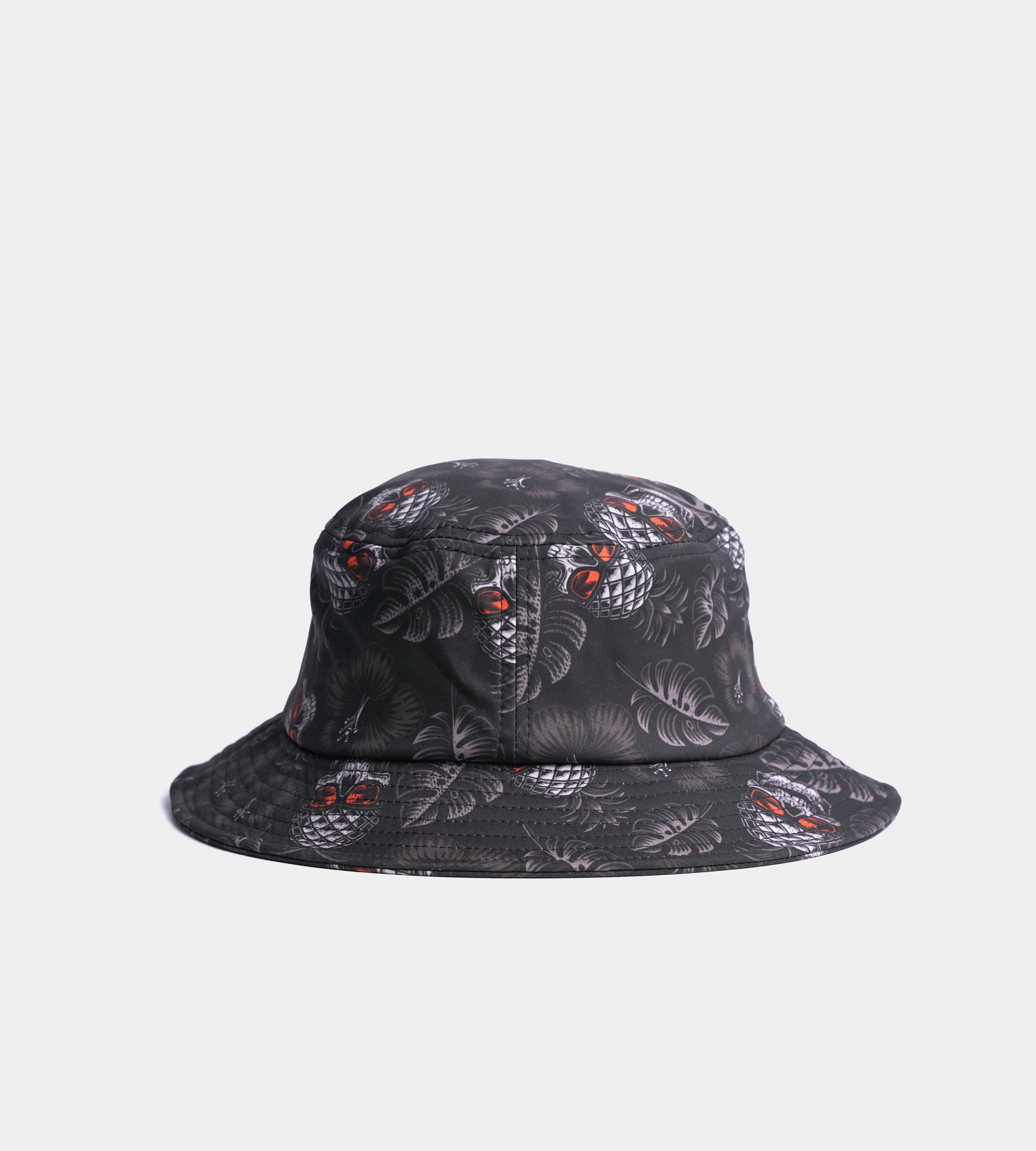 PINEAPPLE SKULLZ BUCKET HAT - BLACK / ORANGE - Image 2