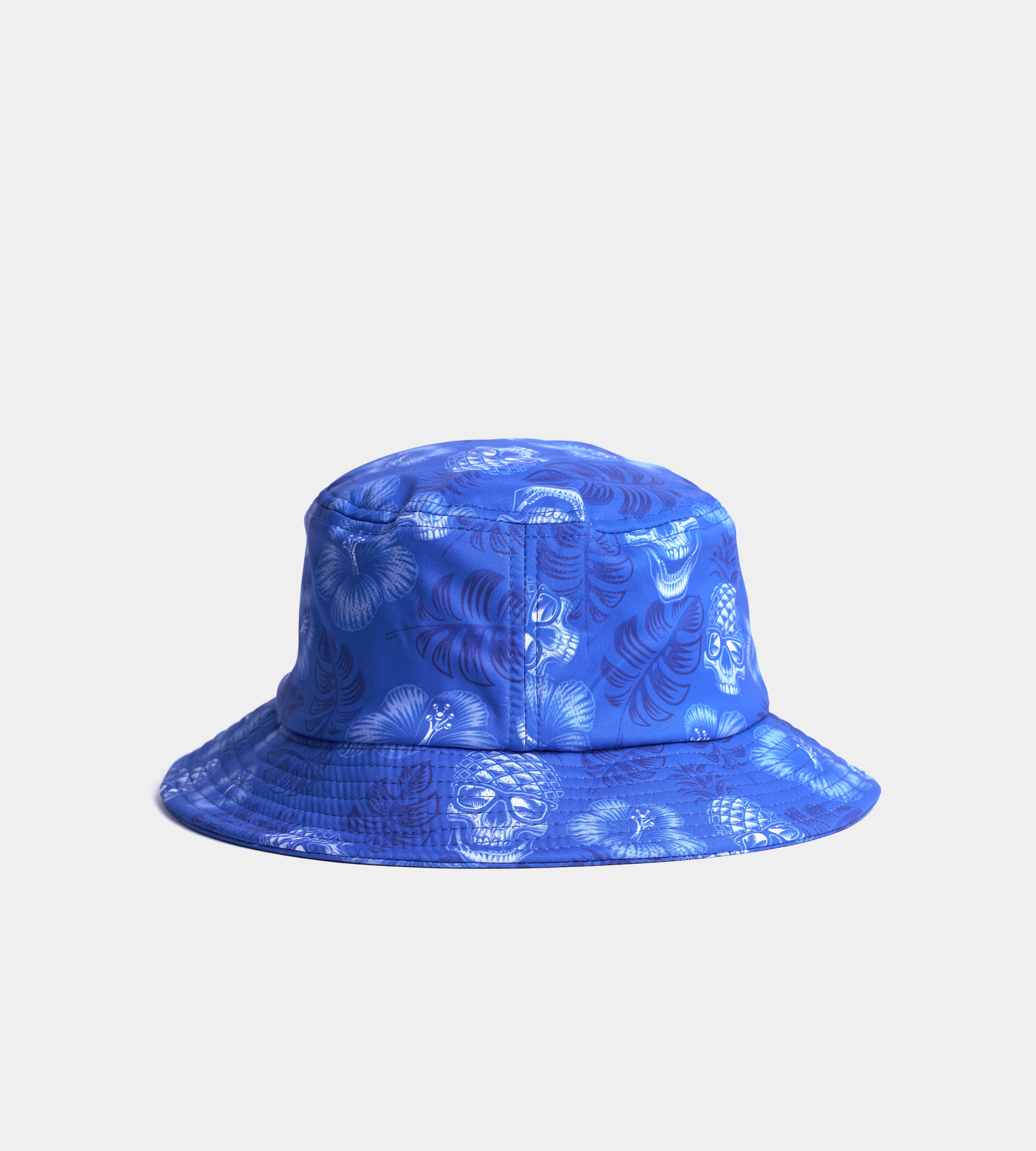PINEAPPLE SKULLZ BUCKET HAT - BLUE / LIME - Image 2
