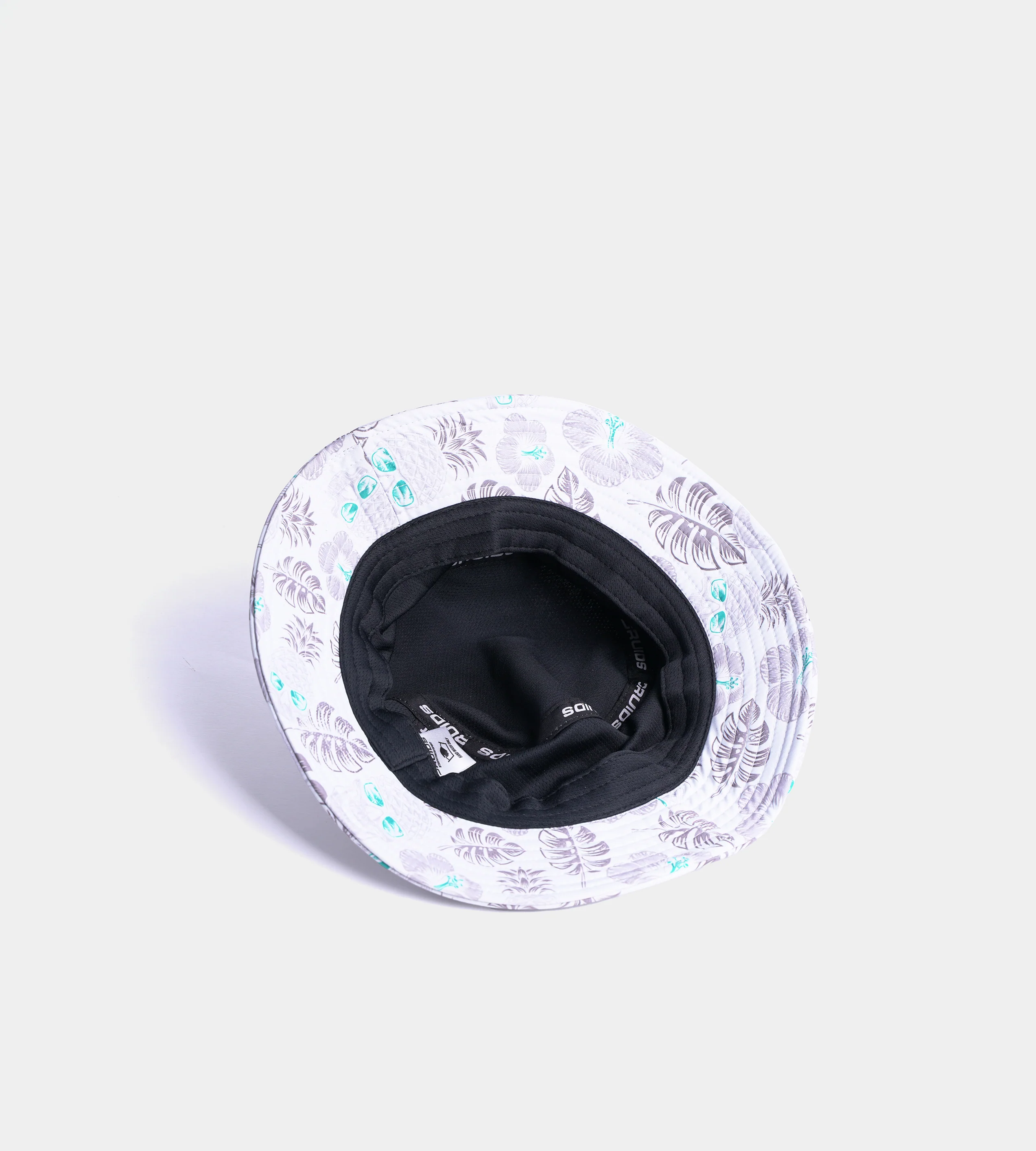 PINEAPPLE SKULLZ BUCKET HAT - WHITE / TEAL - Image 3