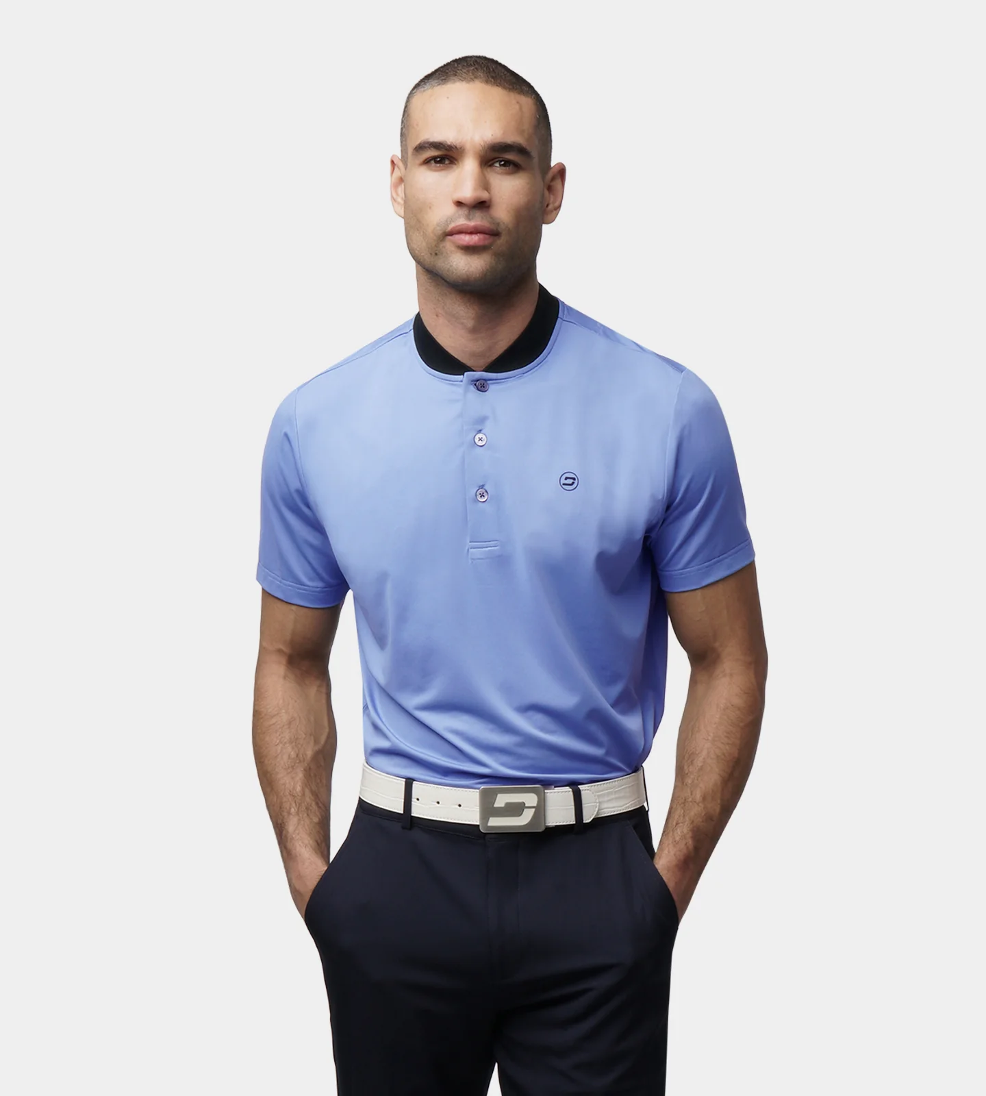 RIBBED PRIME POLO - DENIM - Image 3