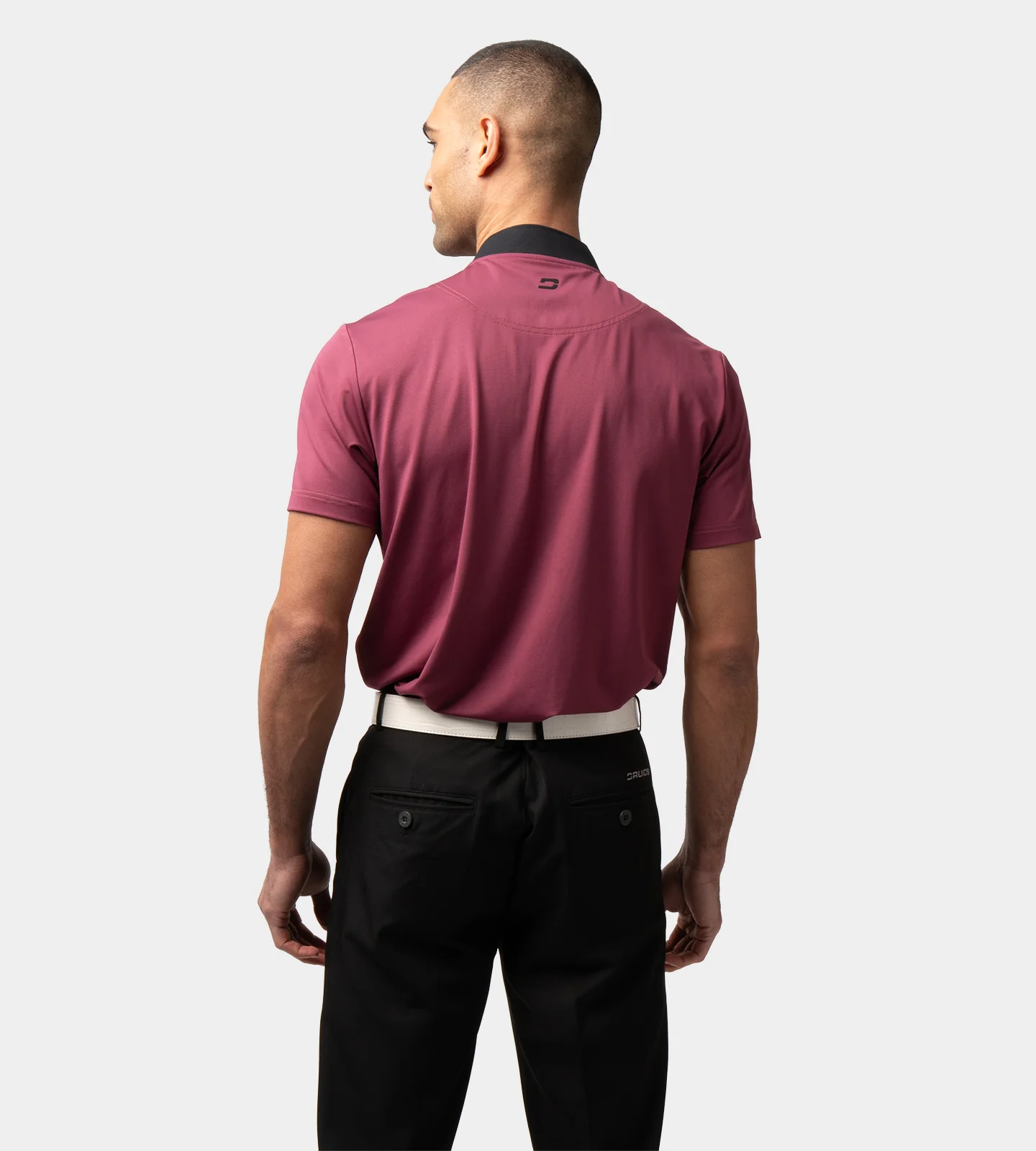 RIBBED PRIME POLO - MULBERRY - Image 4