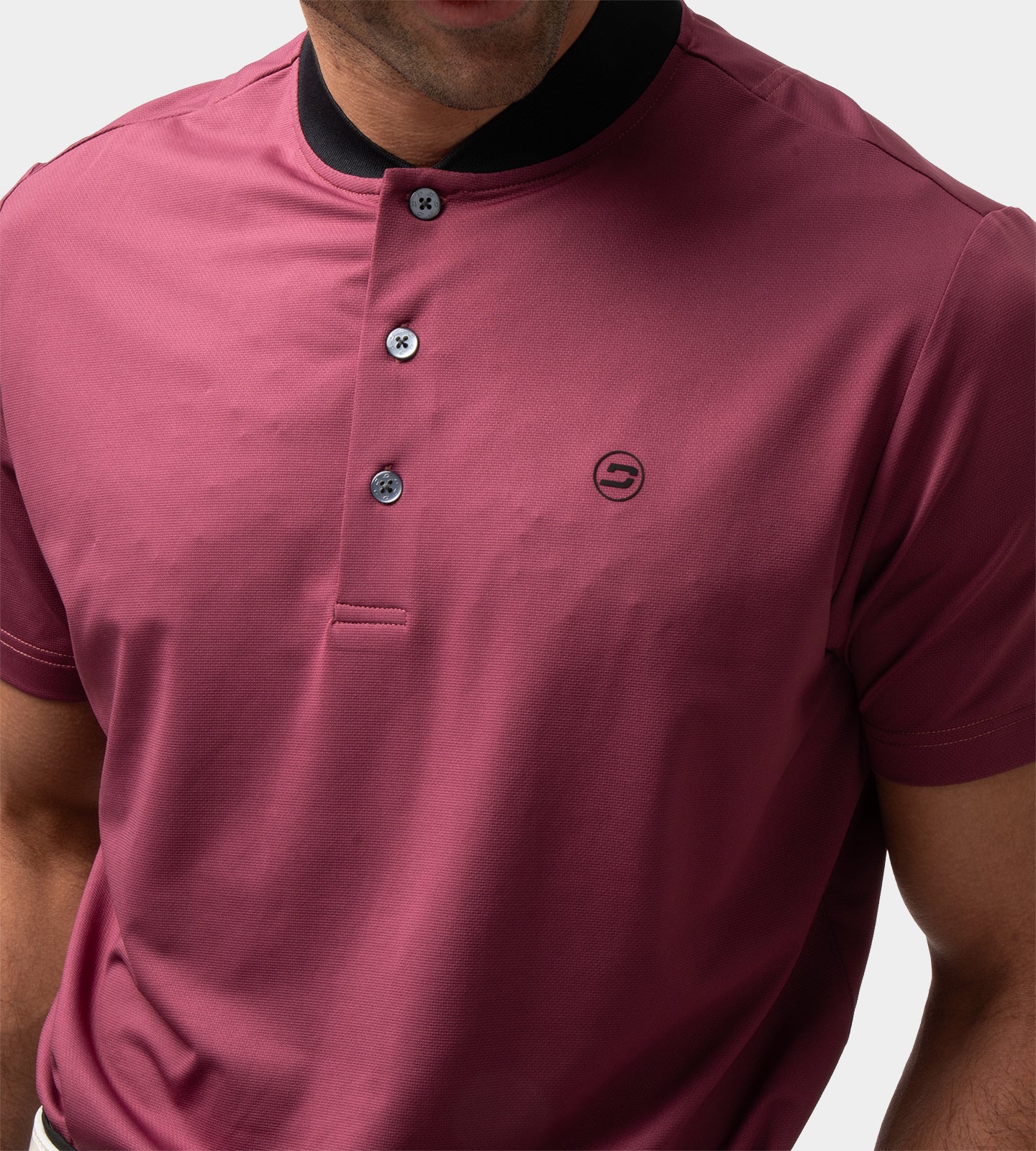 RIBBED PRIME POLO - MULBERRY - Image 5