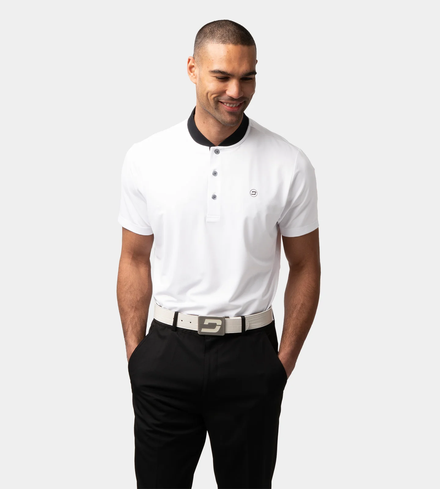 RIBBED PRIME POLO - WHITE - Image 3