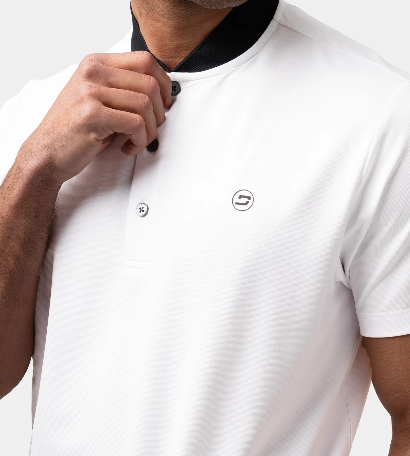 RIBBED PRIME POLO - WHITE - Image 5