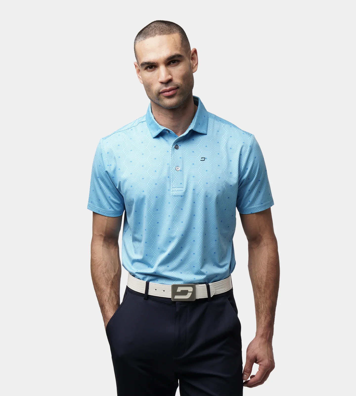 SIX GRID POLO - BLUE - Image 3