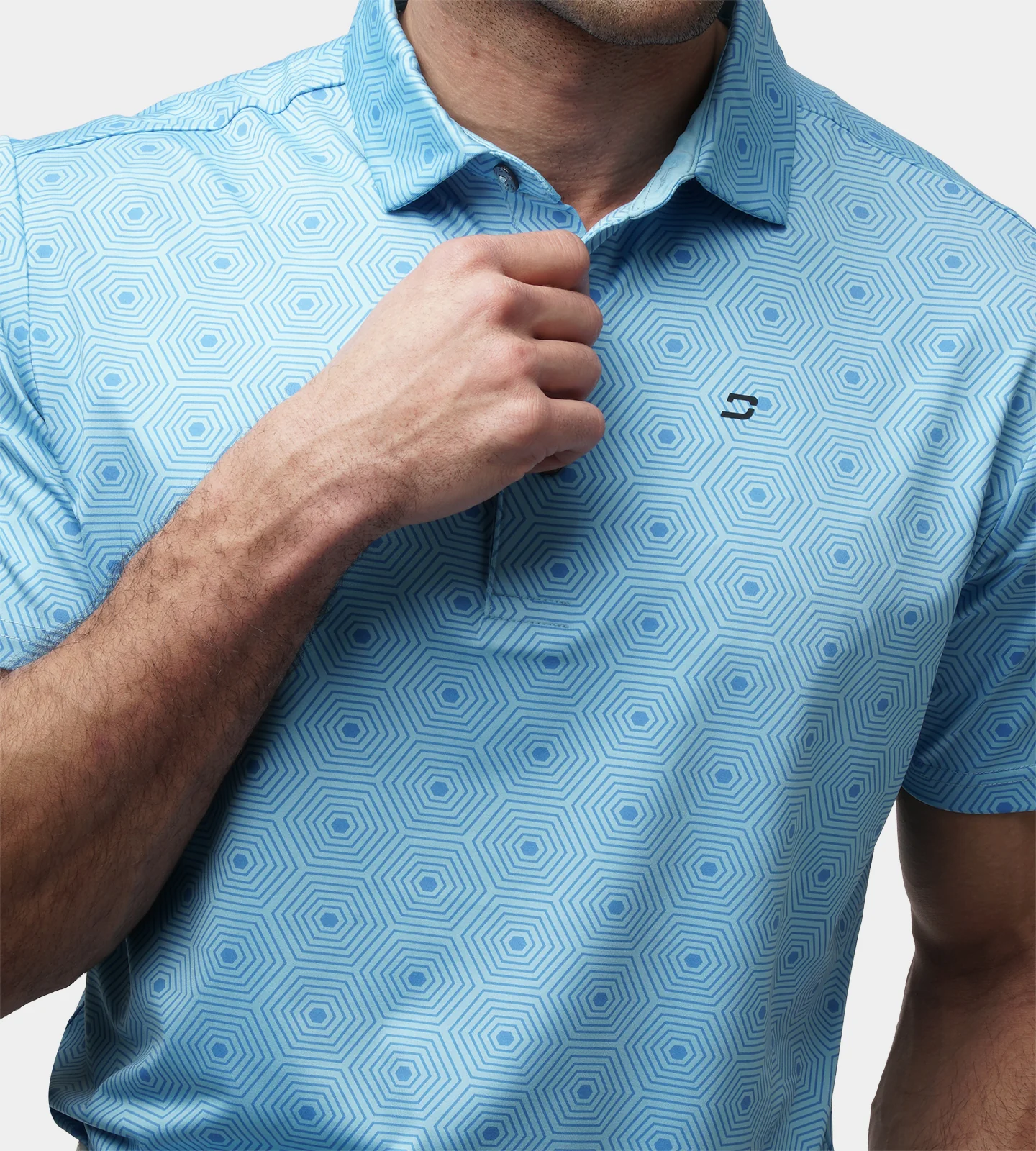 SIX GRID POLO - BLUE - Image 5