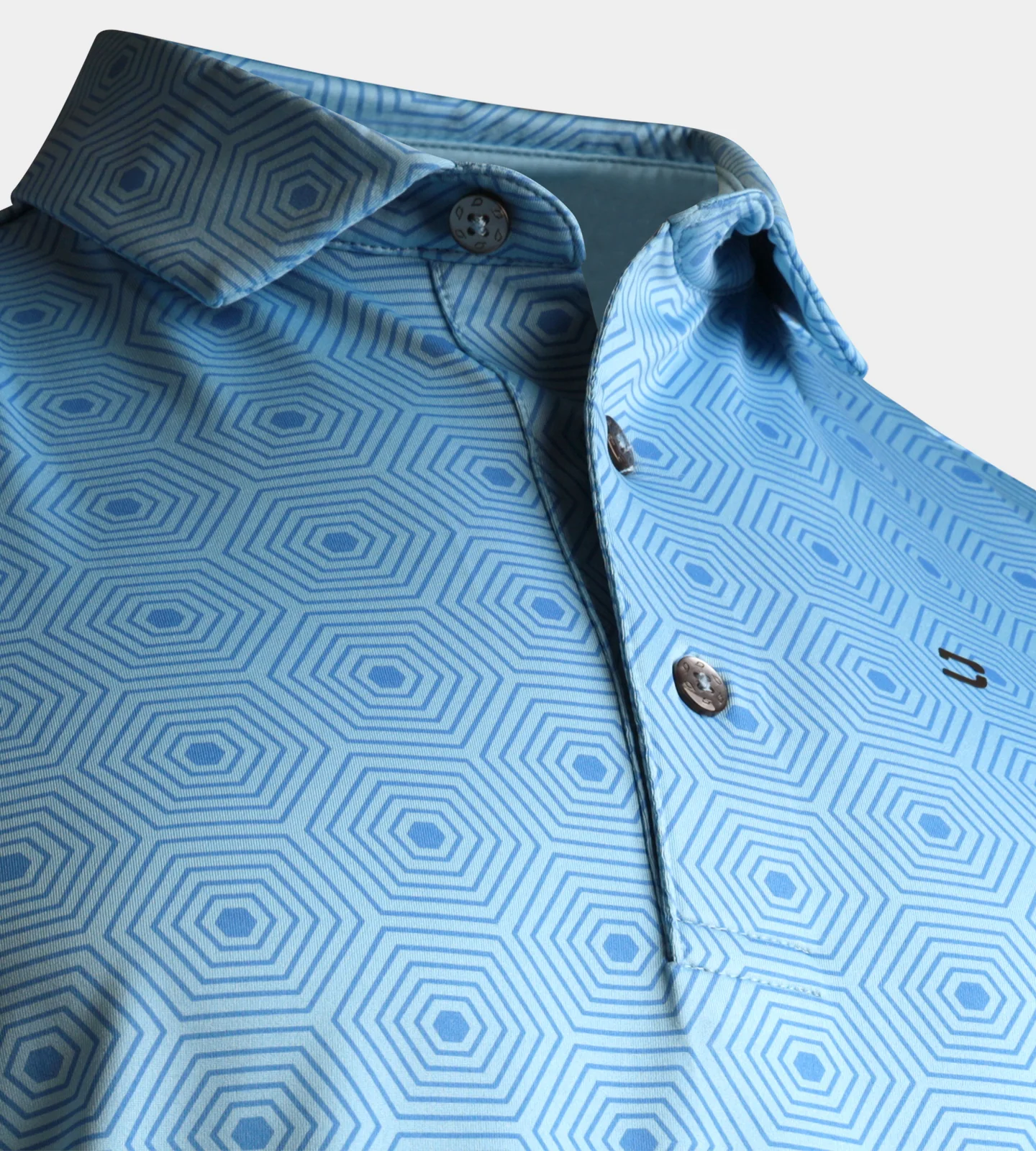 SIX GRID POLO - BLUE - Image 6