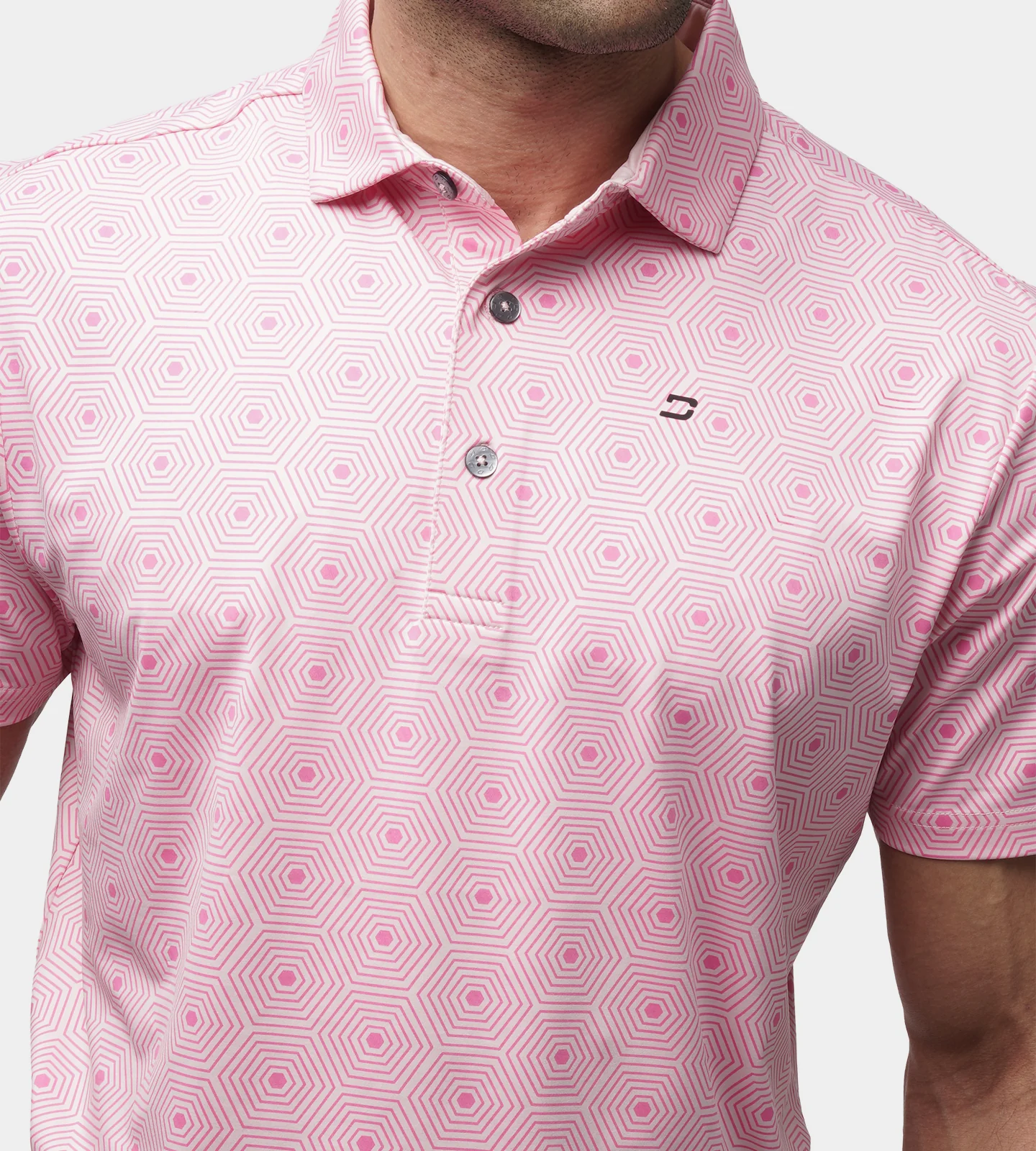 SIX GRID POLO - PINK - Image 5