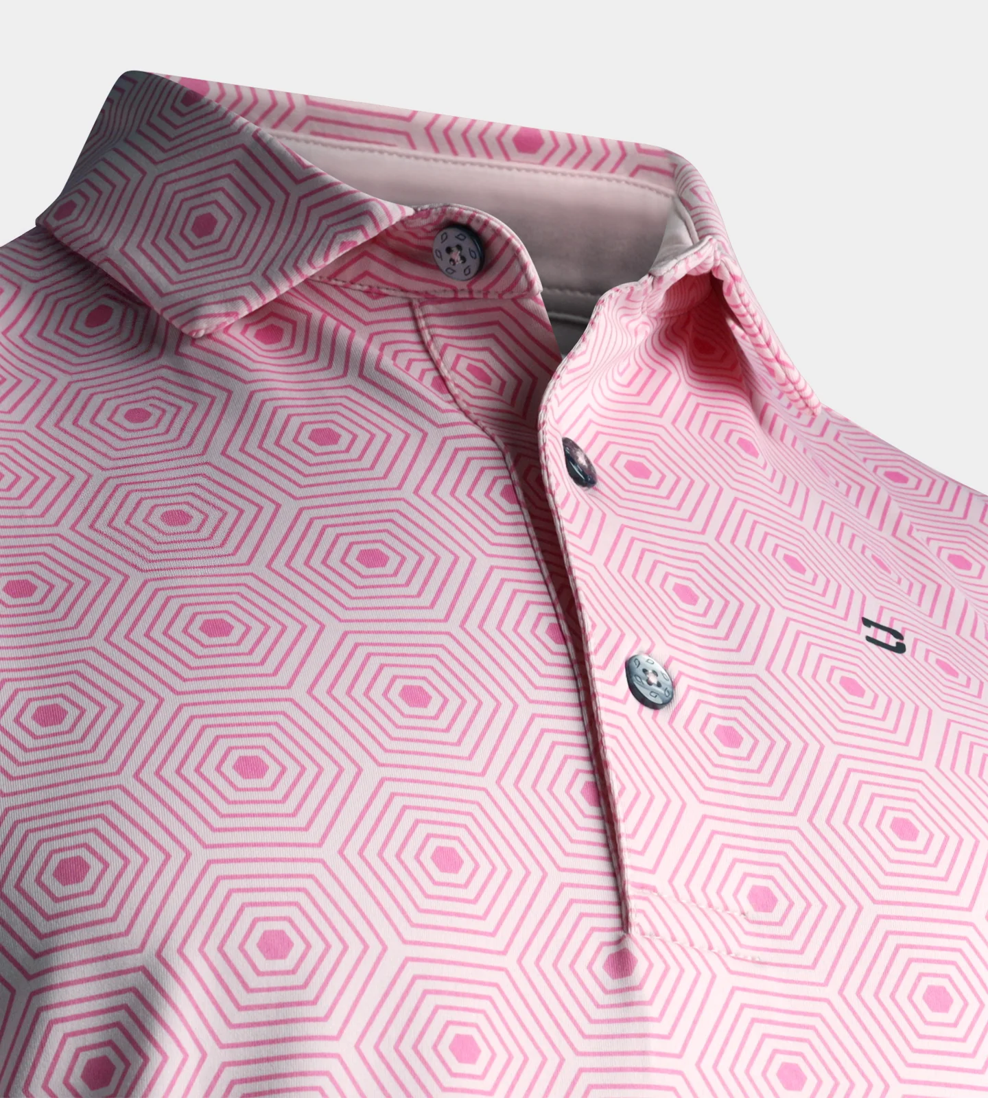 SIX GRID POLO - PINK - Image 6