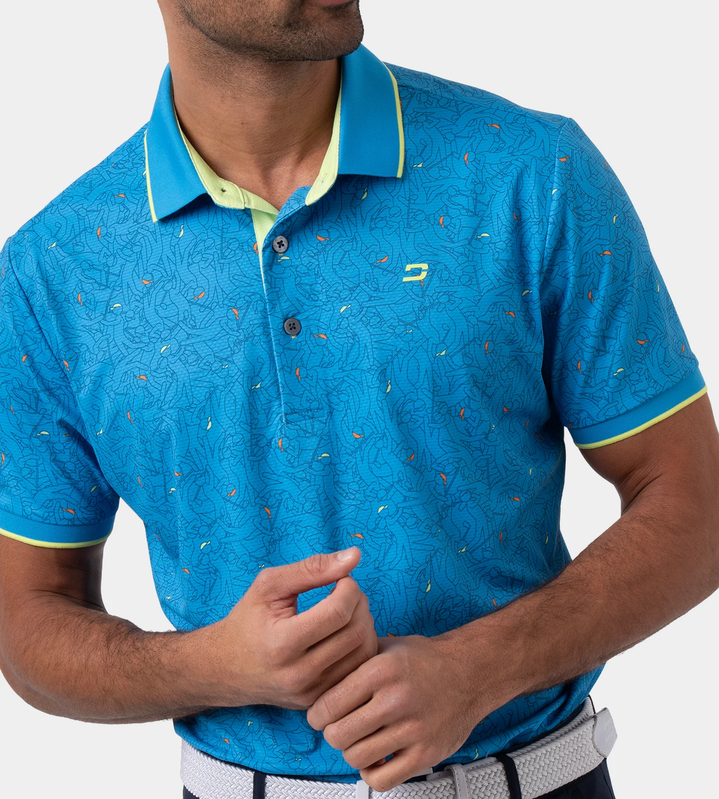 SKETCH SHOT POLO - BLUE - Image 5