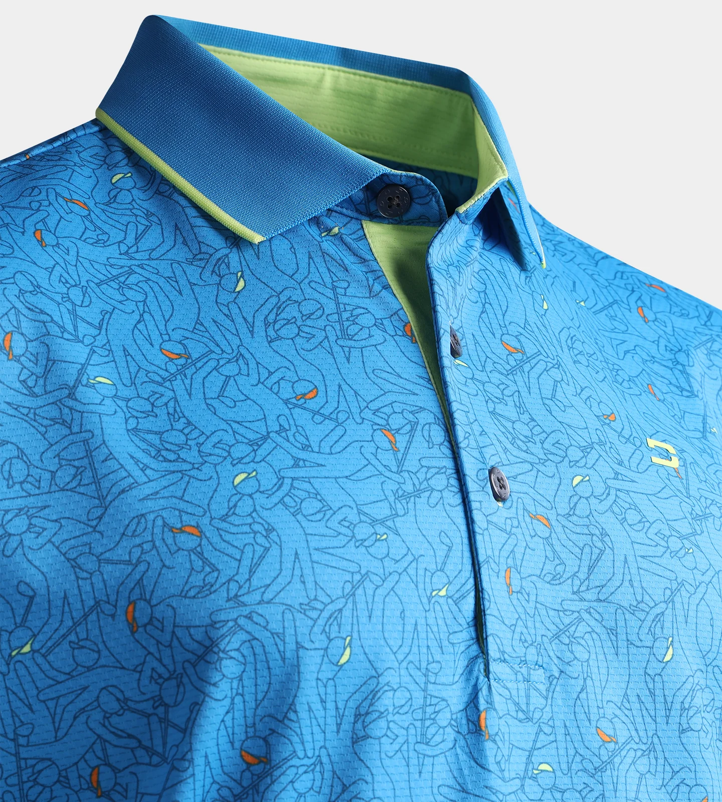 SKETCH SHOT POLO - BLUE - Image 6
