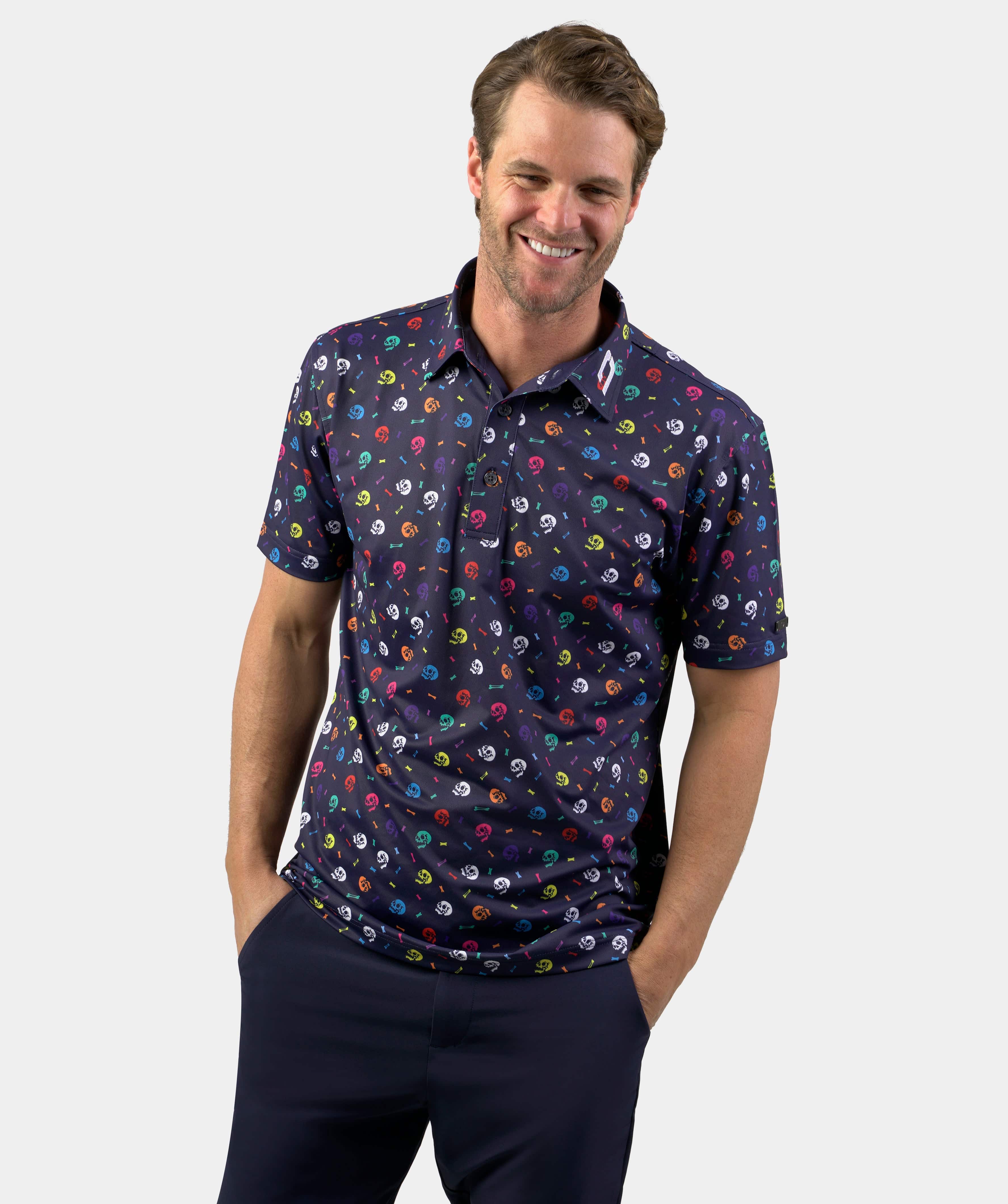 SKULLZ POLO - NAVY - Image 2
