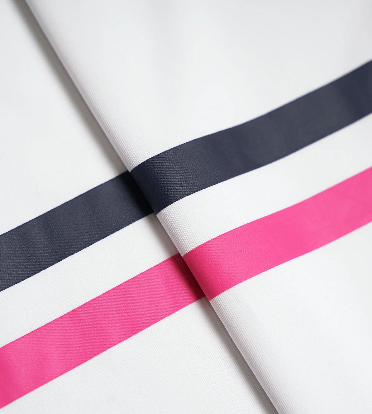STRIPE PERFORMANCE LONG SLEEVE POLO - WHITE - Image 4