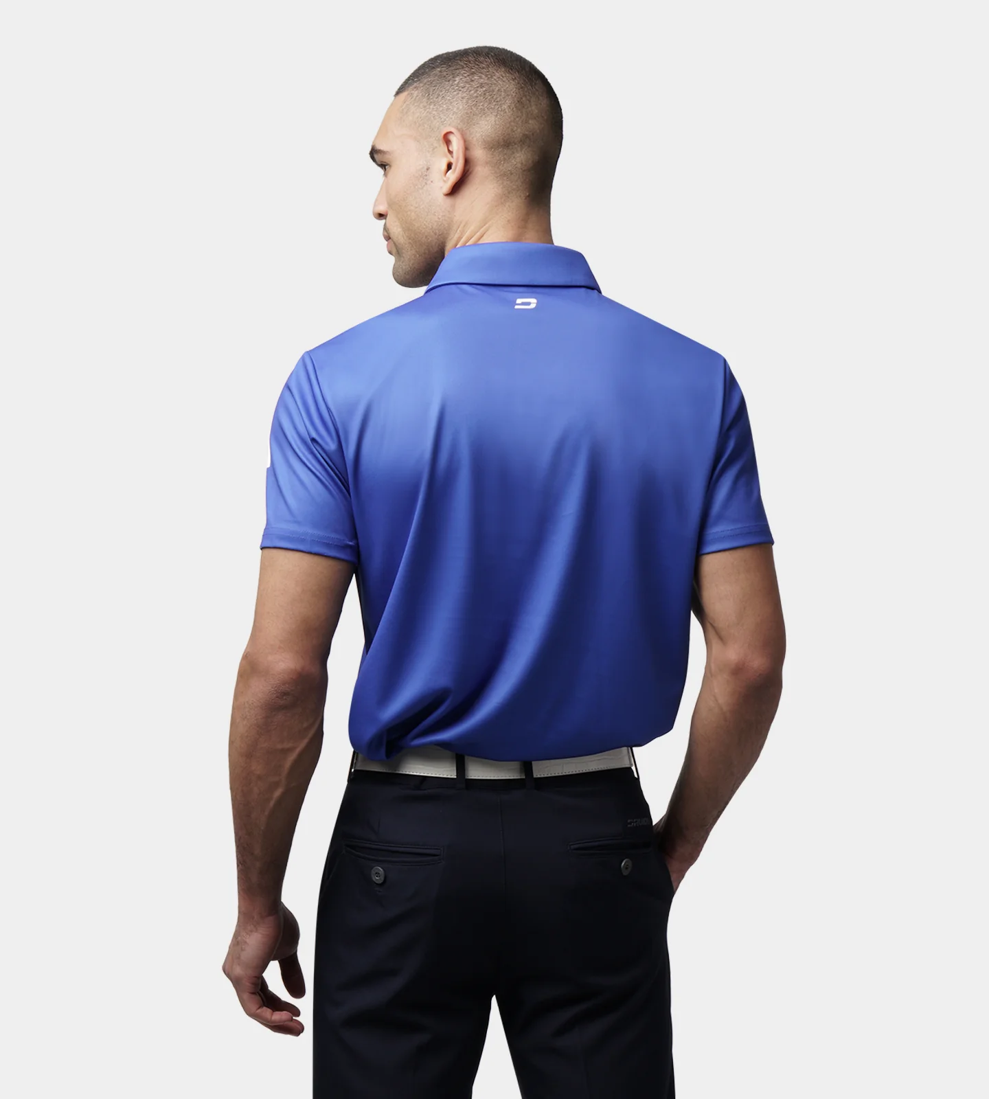 STRIPE PERFORMANCE POLO - BLUE - Image 4