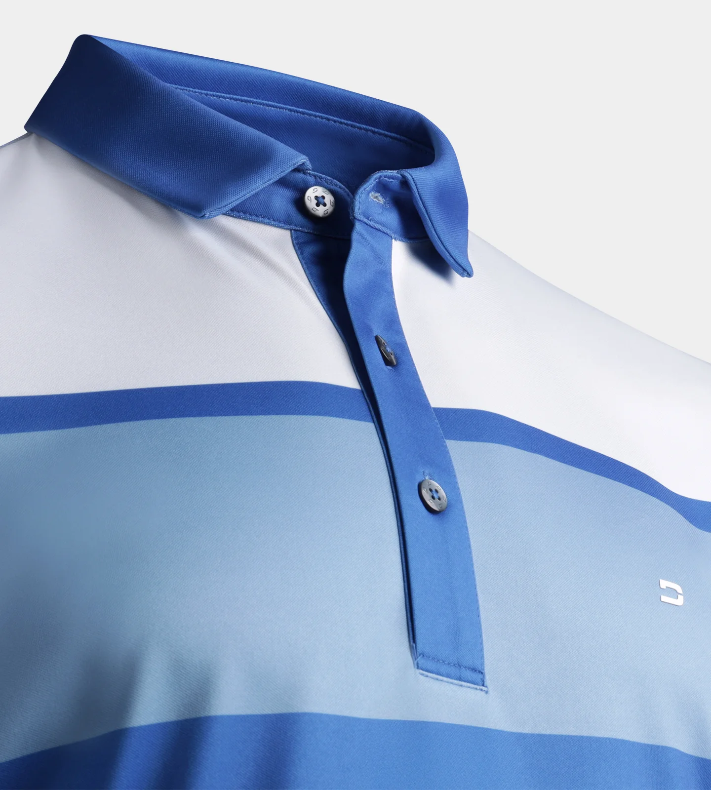 STRIPE PERFORMANCE POLO - BLUE - Image 6