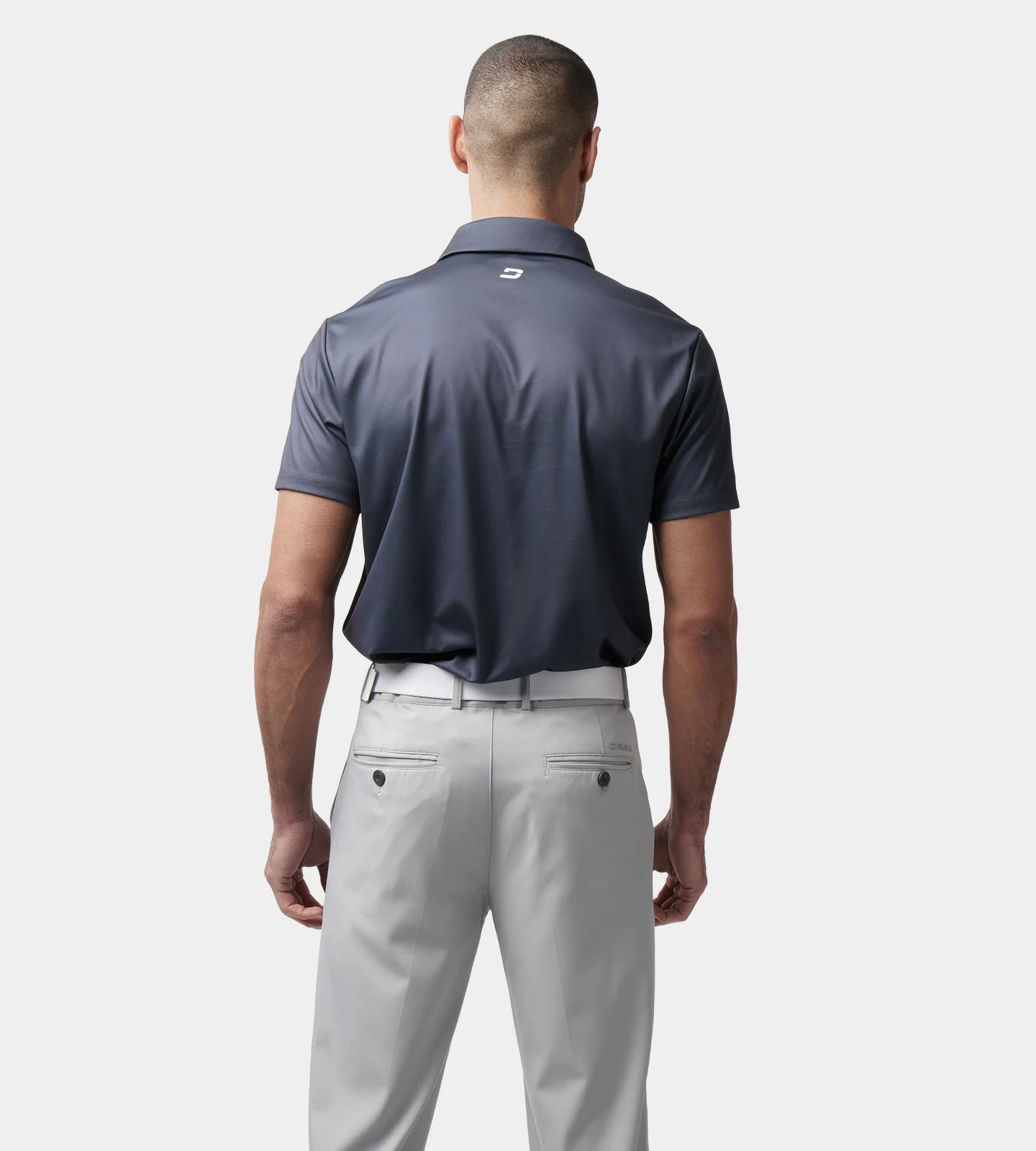 STRIPE PERFORMANCE POLO - CHARCOAL - Image 4