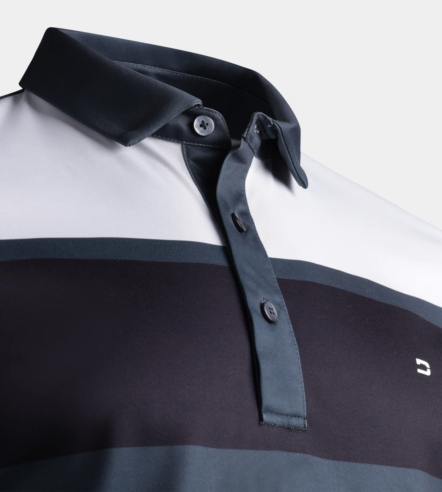 STRIPE PERFORMANCE POLO - CHARCOAL - Image 6