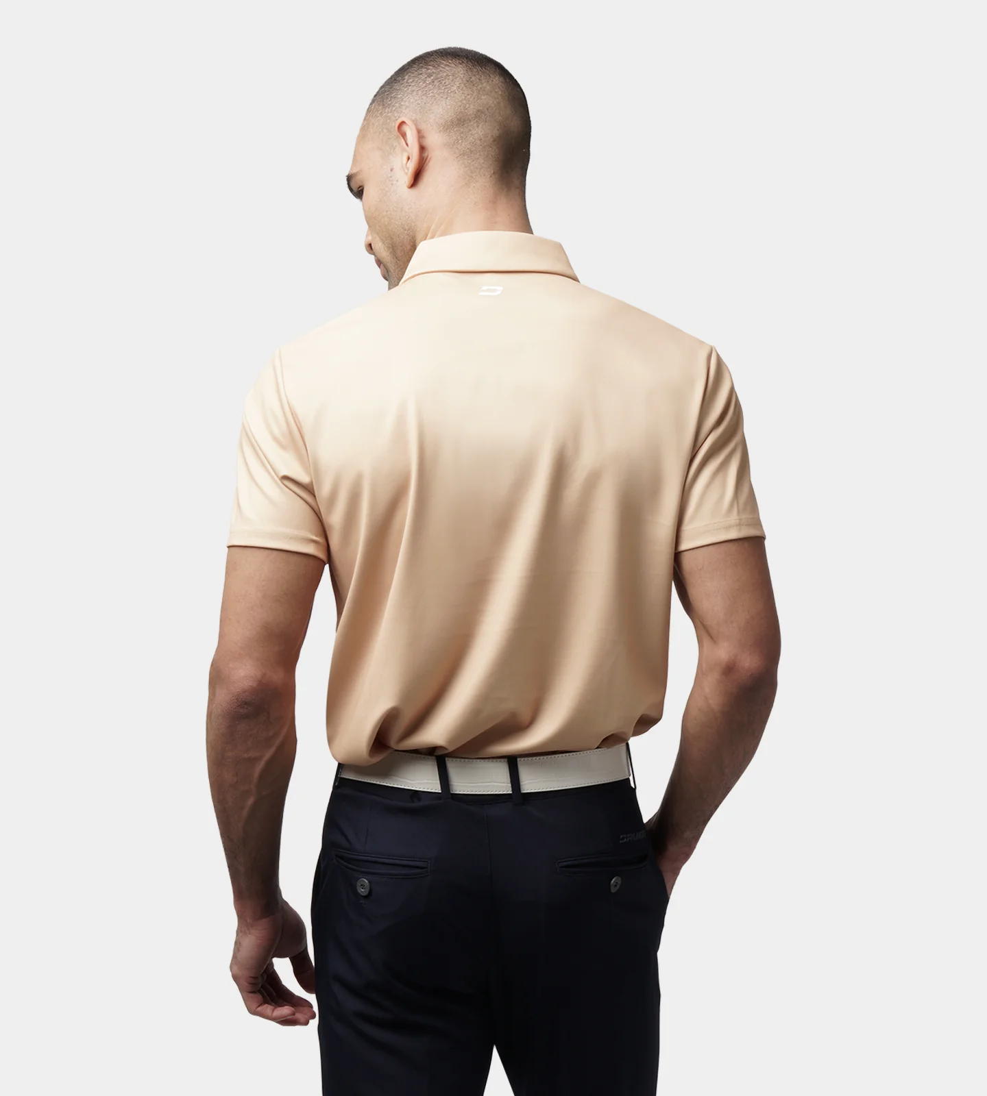 STRIPE PERFORMANCE POLO - GOLD - Image 4