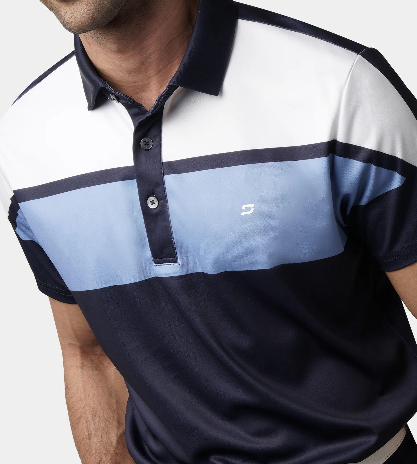 STRIPE PERFORMANCE POLO - NAVY - Image 5