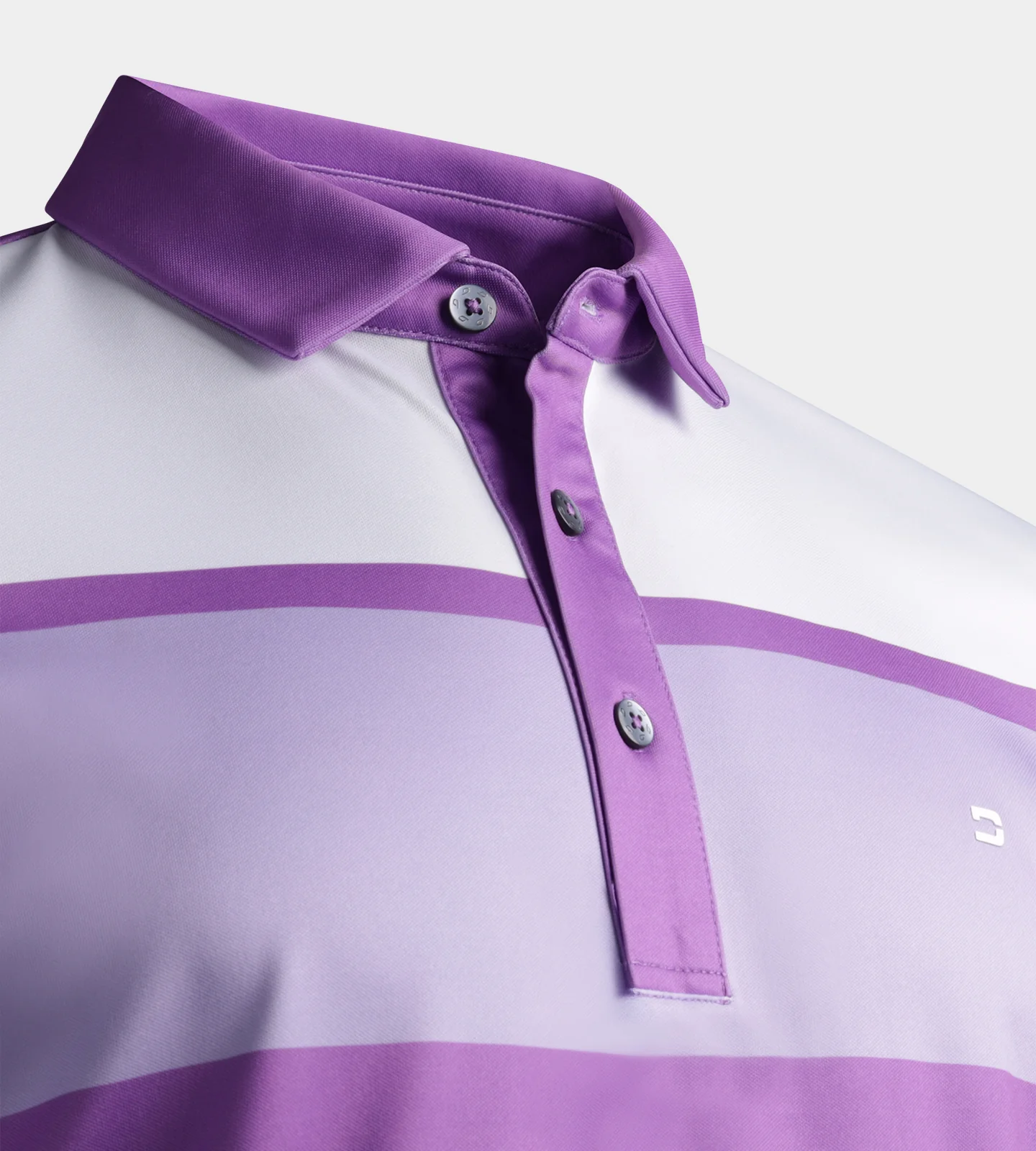 STRIPE PERFORMANCE POLO - PURPLE - Image 6