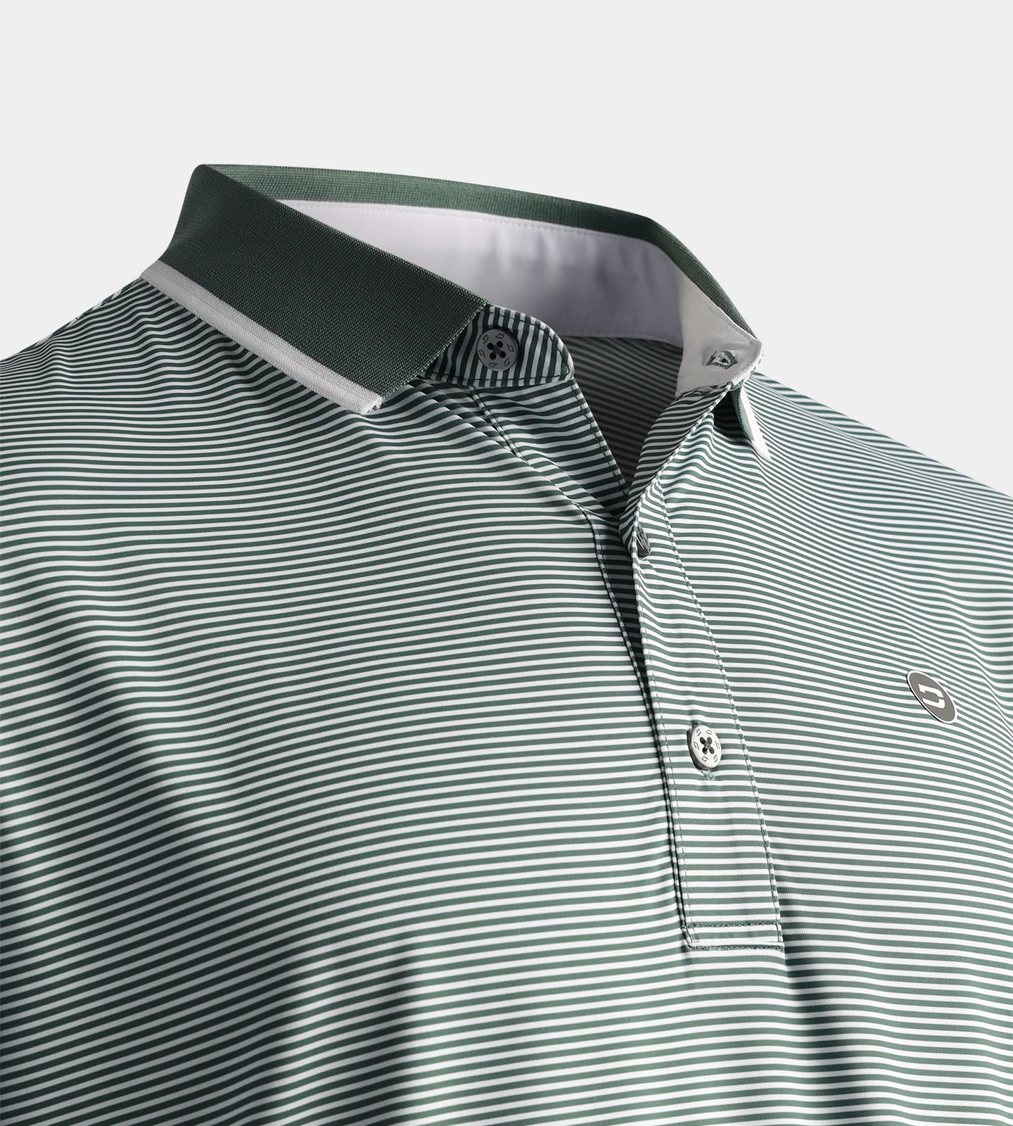STRIPE POLO - SAGE - Image 3
