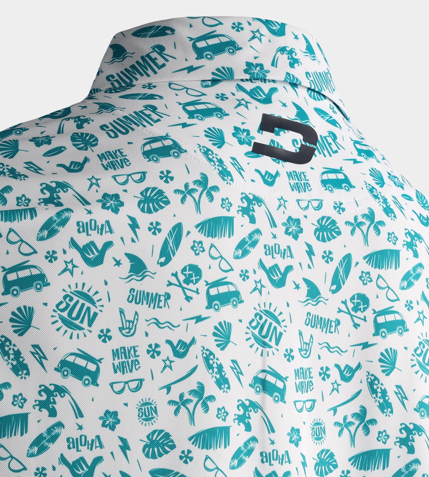 SUMMER BEACH POLO - TEAL - Image 4