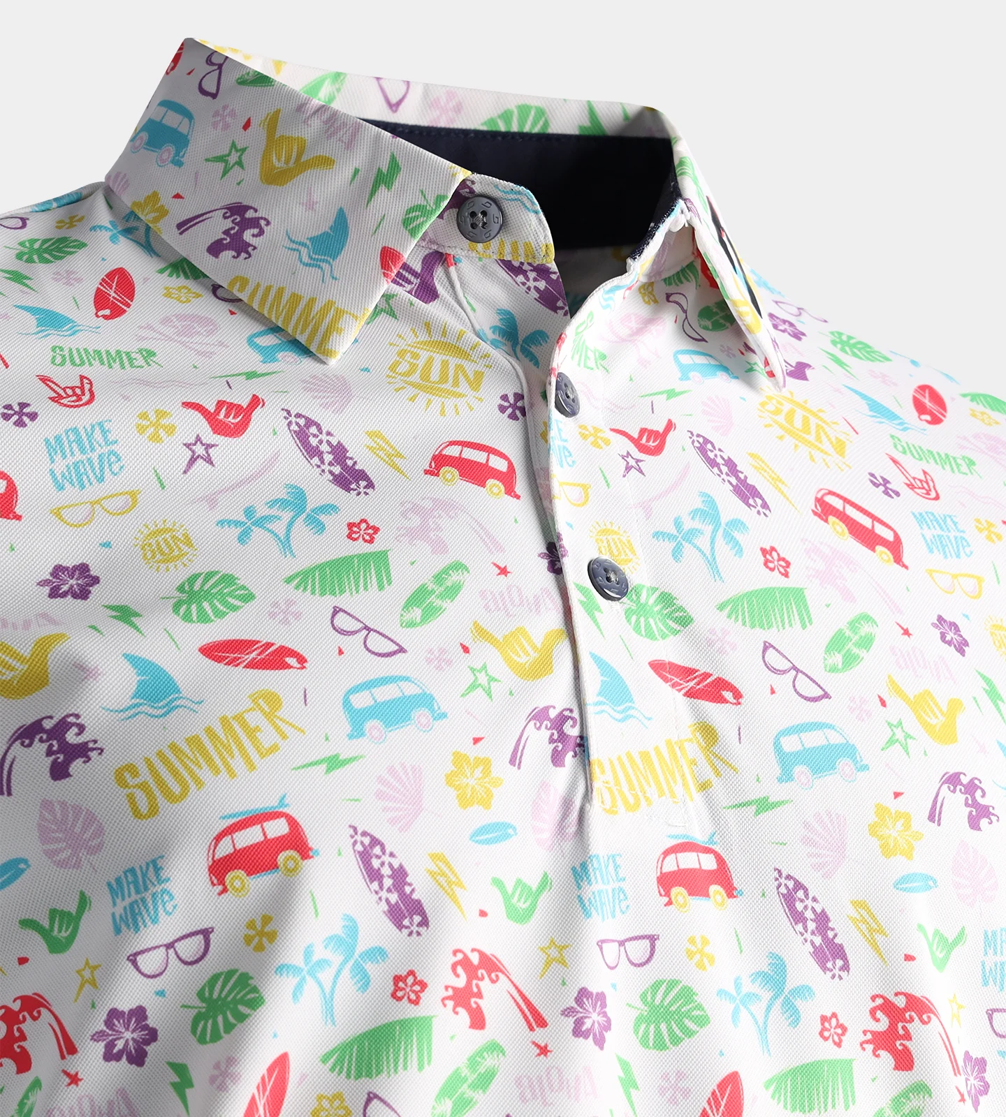 SUMMER BEACH POLO - WHITE - Image 3