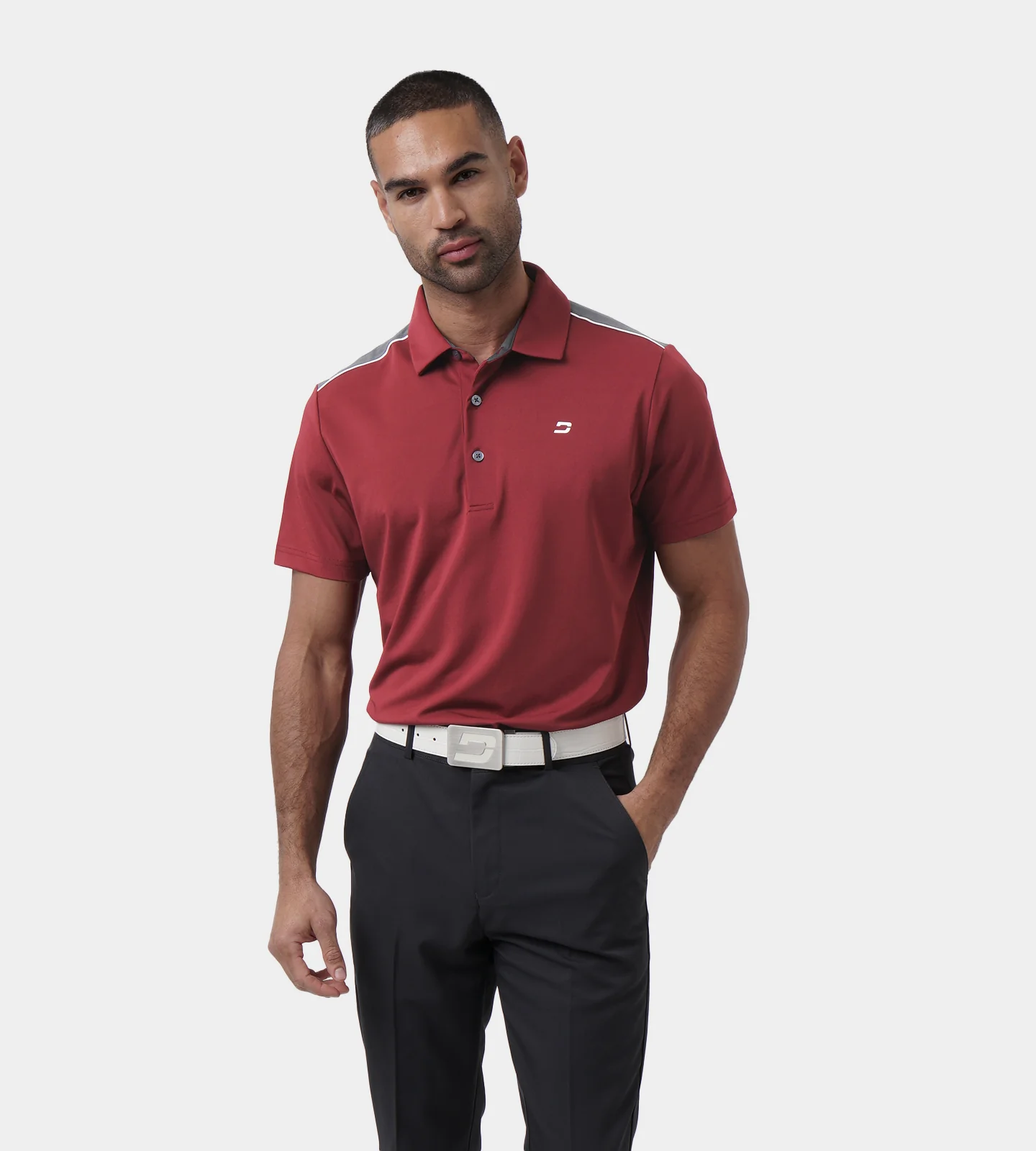 TECH DROP POLO - BURGUNDY - Image 3