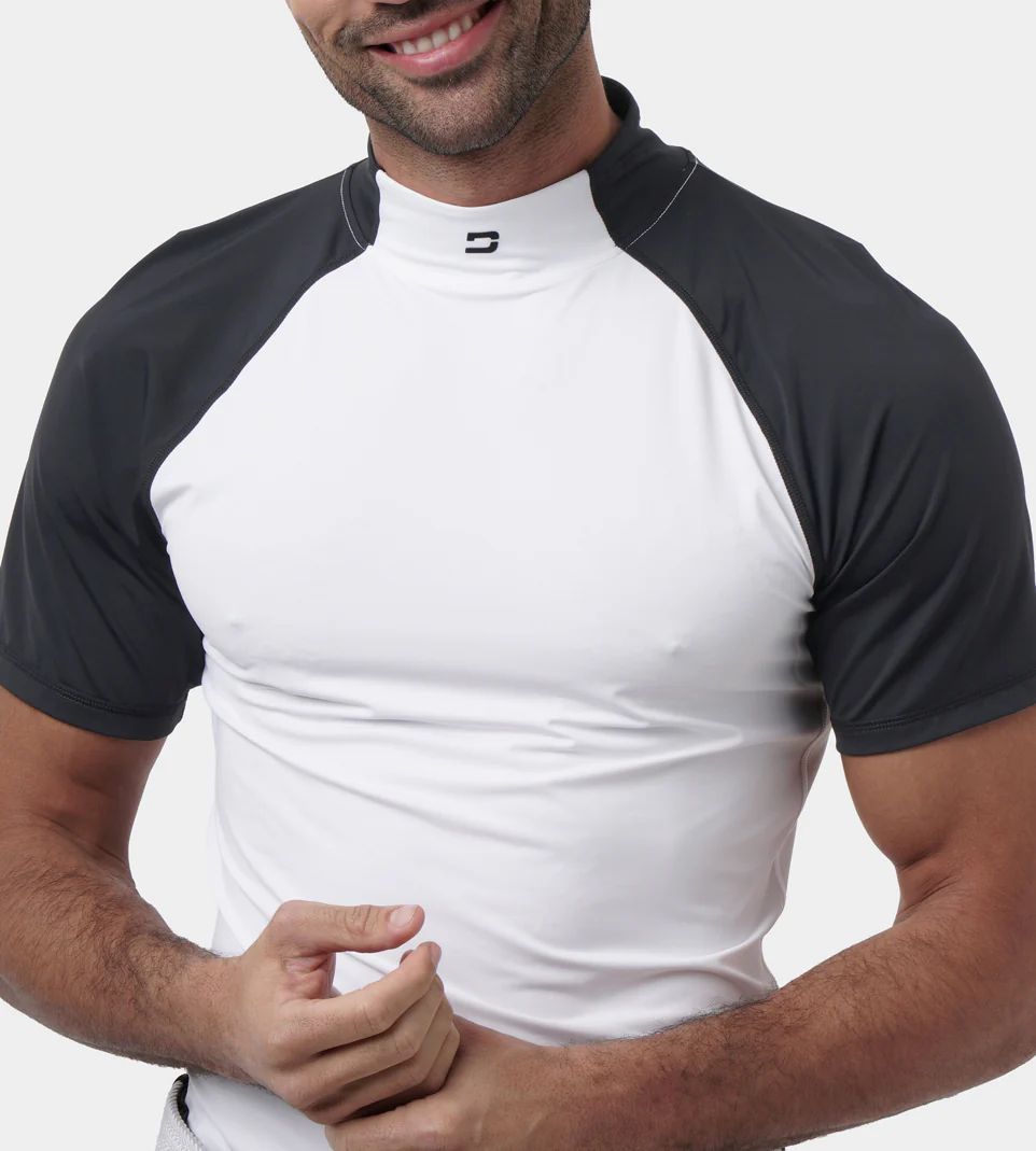 TEE TIGHT BASELAYER - CHARCOAL/ WHITE - Image 4
