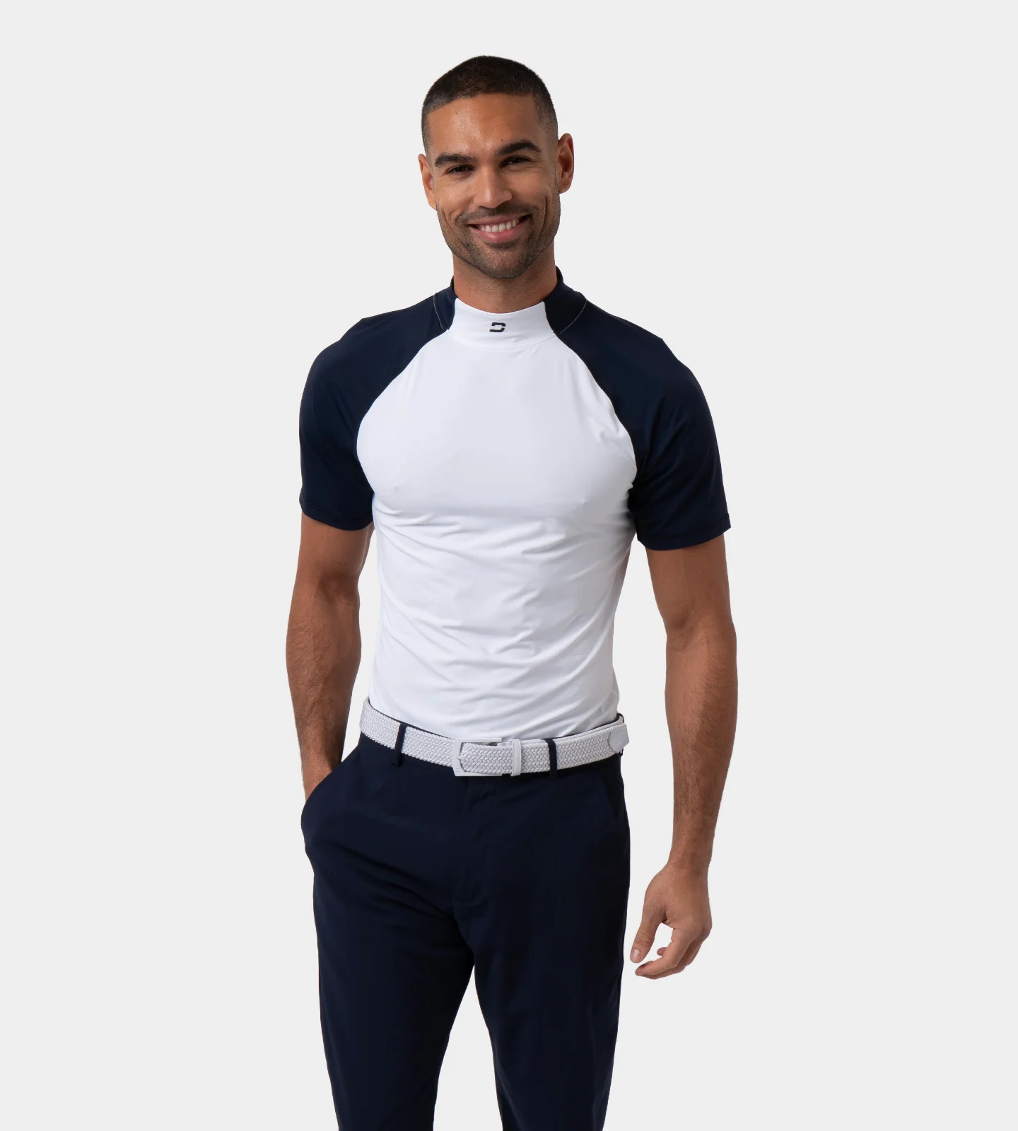 TEE TIGHT BASELAYER - NAVY/ WHITE - Image 3