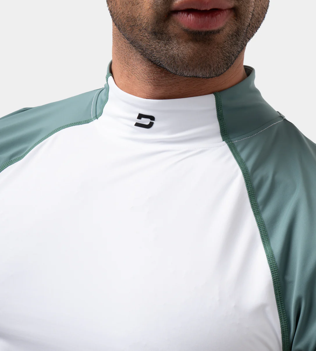 TEE TIGHT BASELAYER - SAGE/ WHITE - Image 4