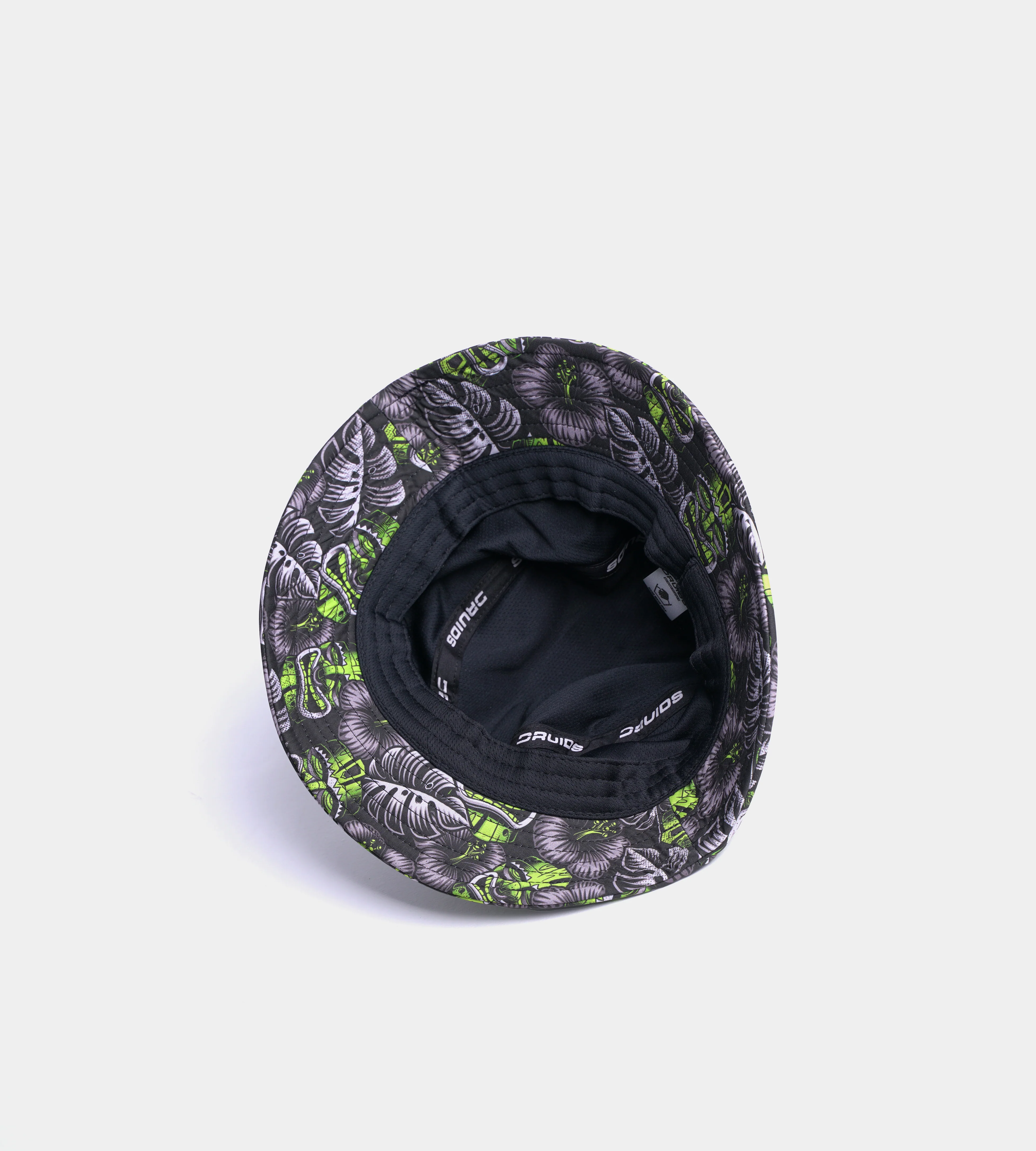 TIKI BUCKET HAT - BLACK / LIME - Image 3