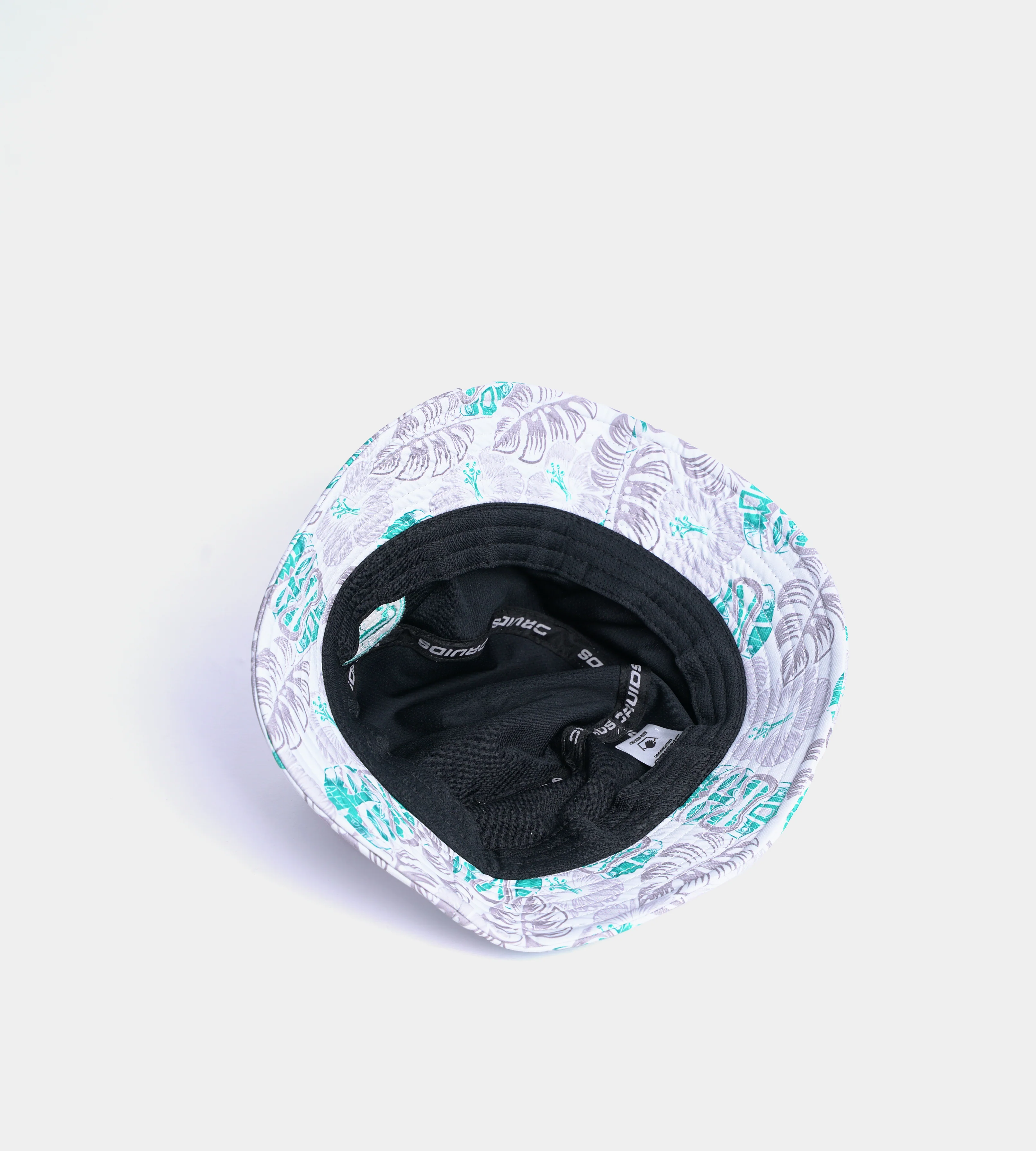 TIKI BUCKET HAT - WHITE / TEAL - Image 3