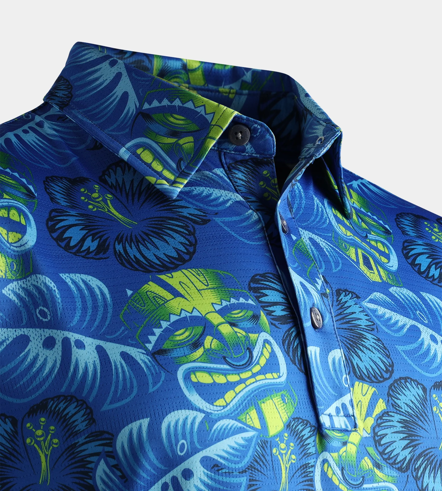 TIKI POLO - BLUE / LIME - Image 3