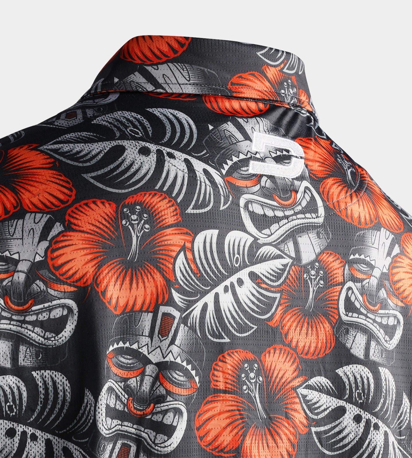 TIKI POLO - CHARCOAL / ORANGE - Image 6