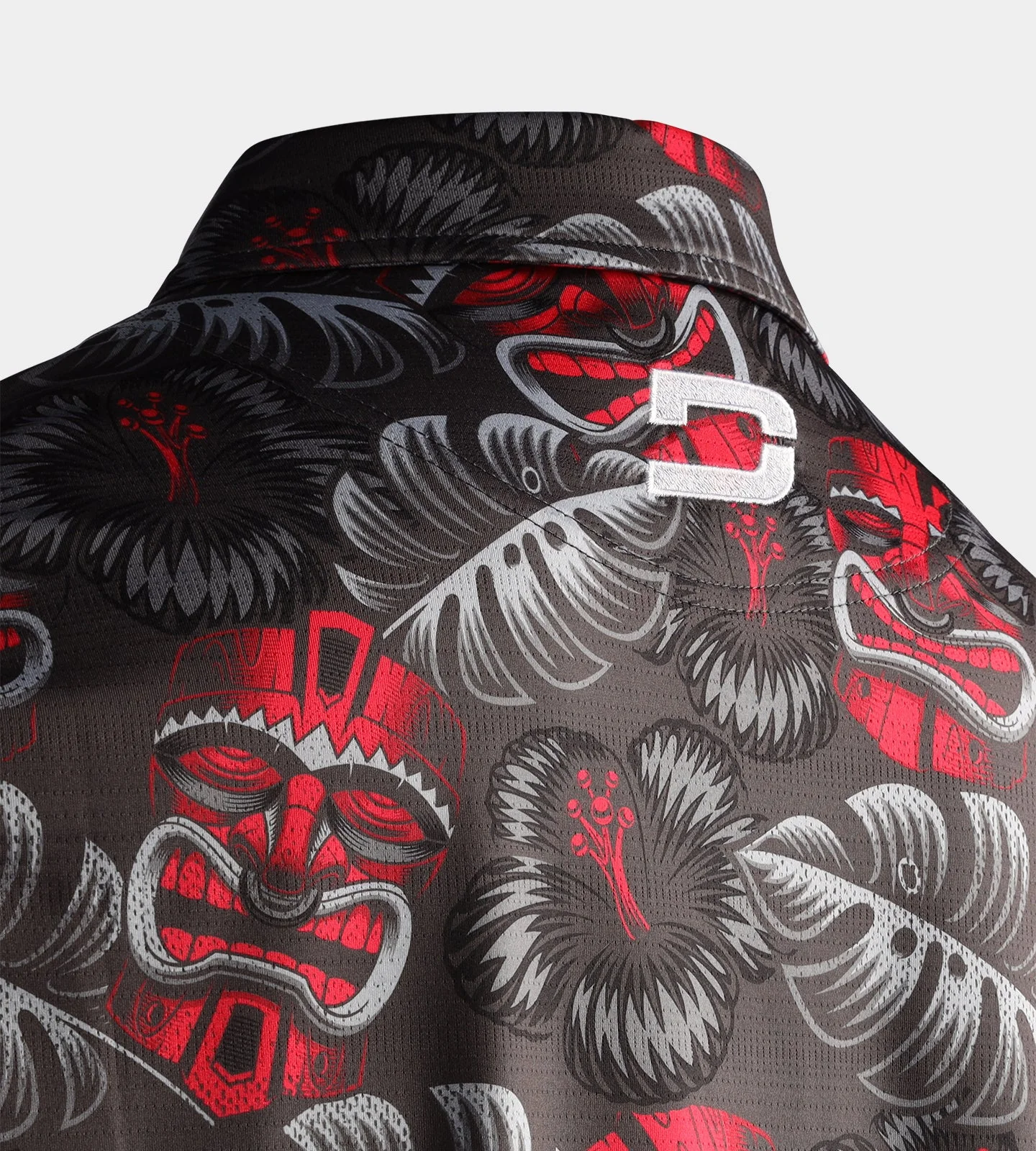 TIKI POLO - CHARCOAL / RED - Image 4