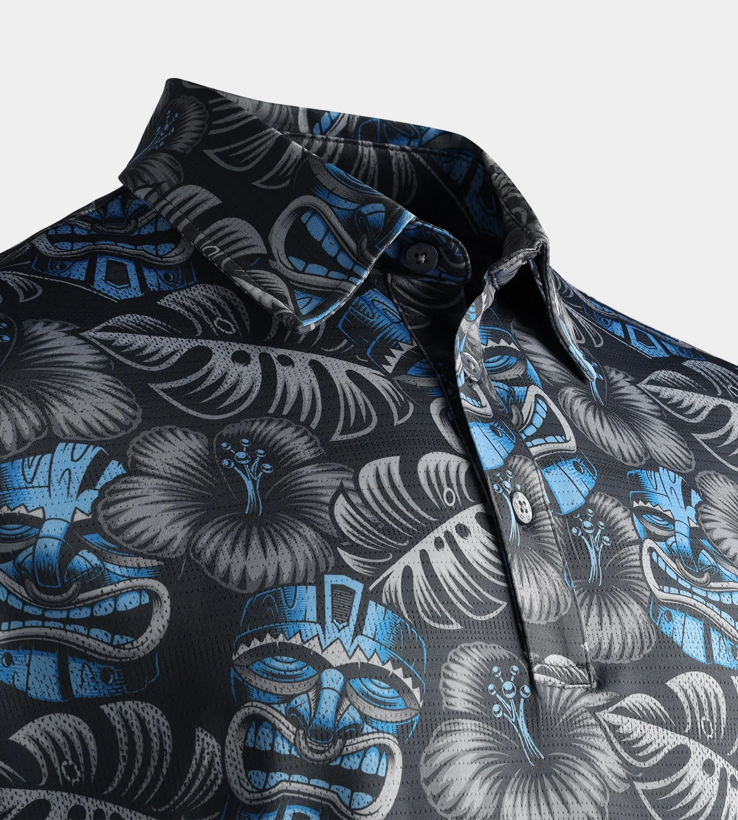 TIKI POLO - GREY / BLUE - Image 4