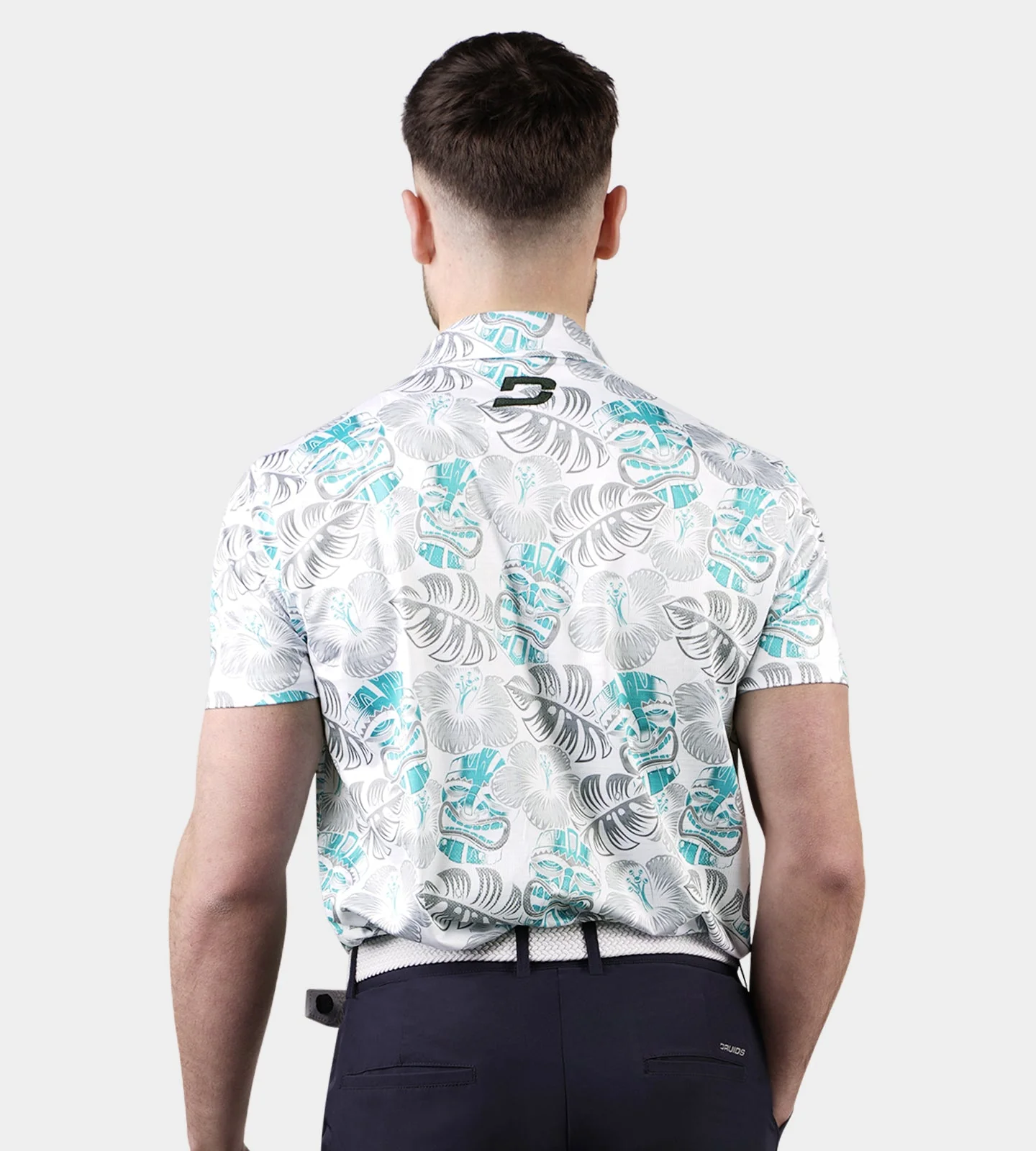 TIKI POLO - WHITE / TEAL - Image 7