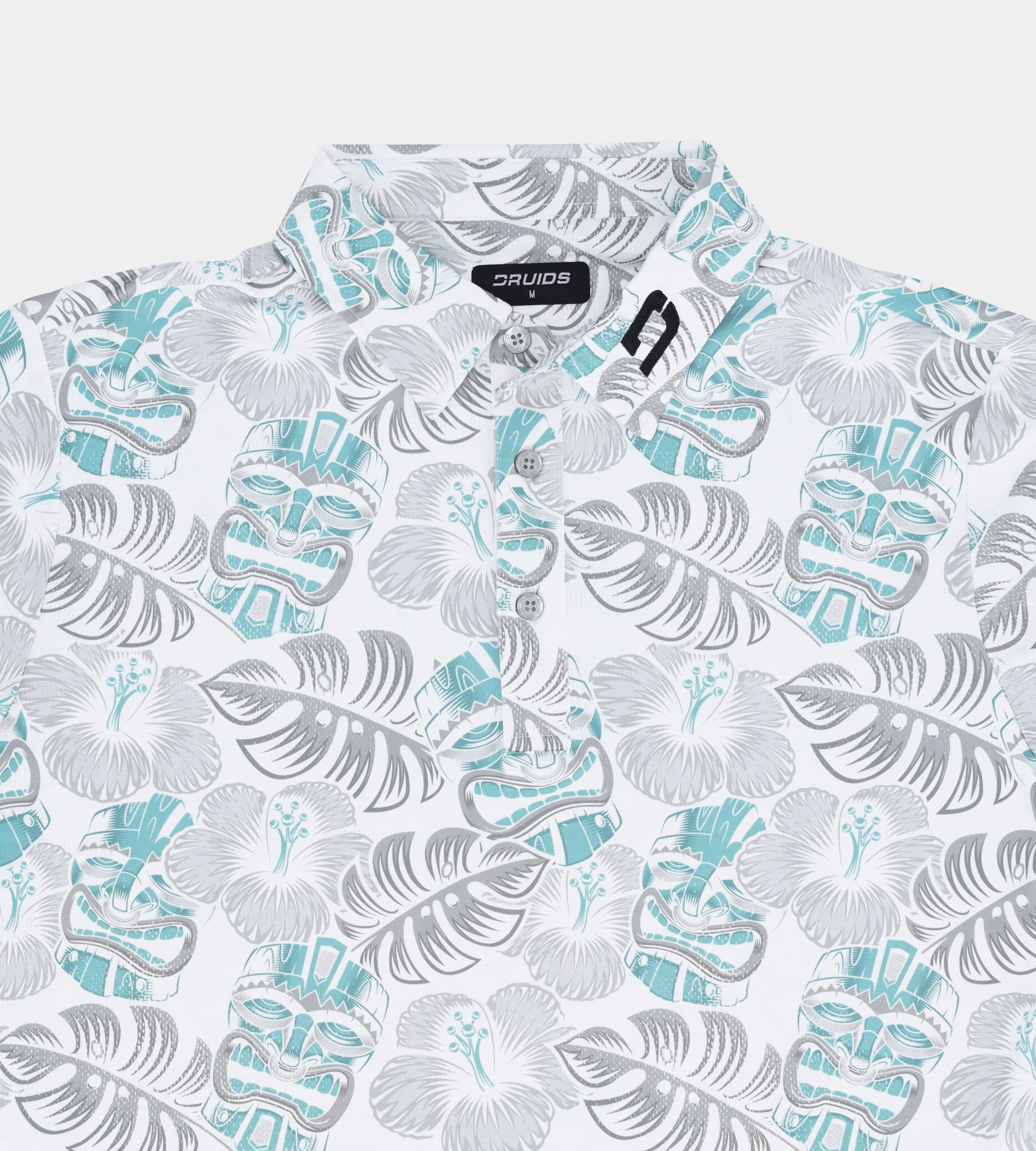 TIKI POLO - WHITE / TEAL - Image 8