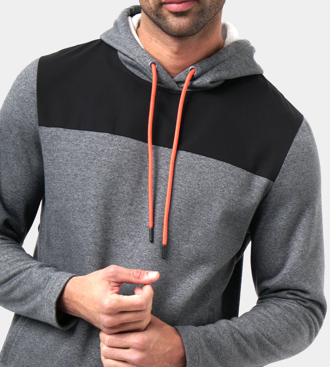 TRENDY HOODIE - BLACK/ORANGE - Image 4