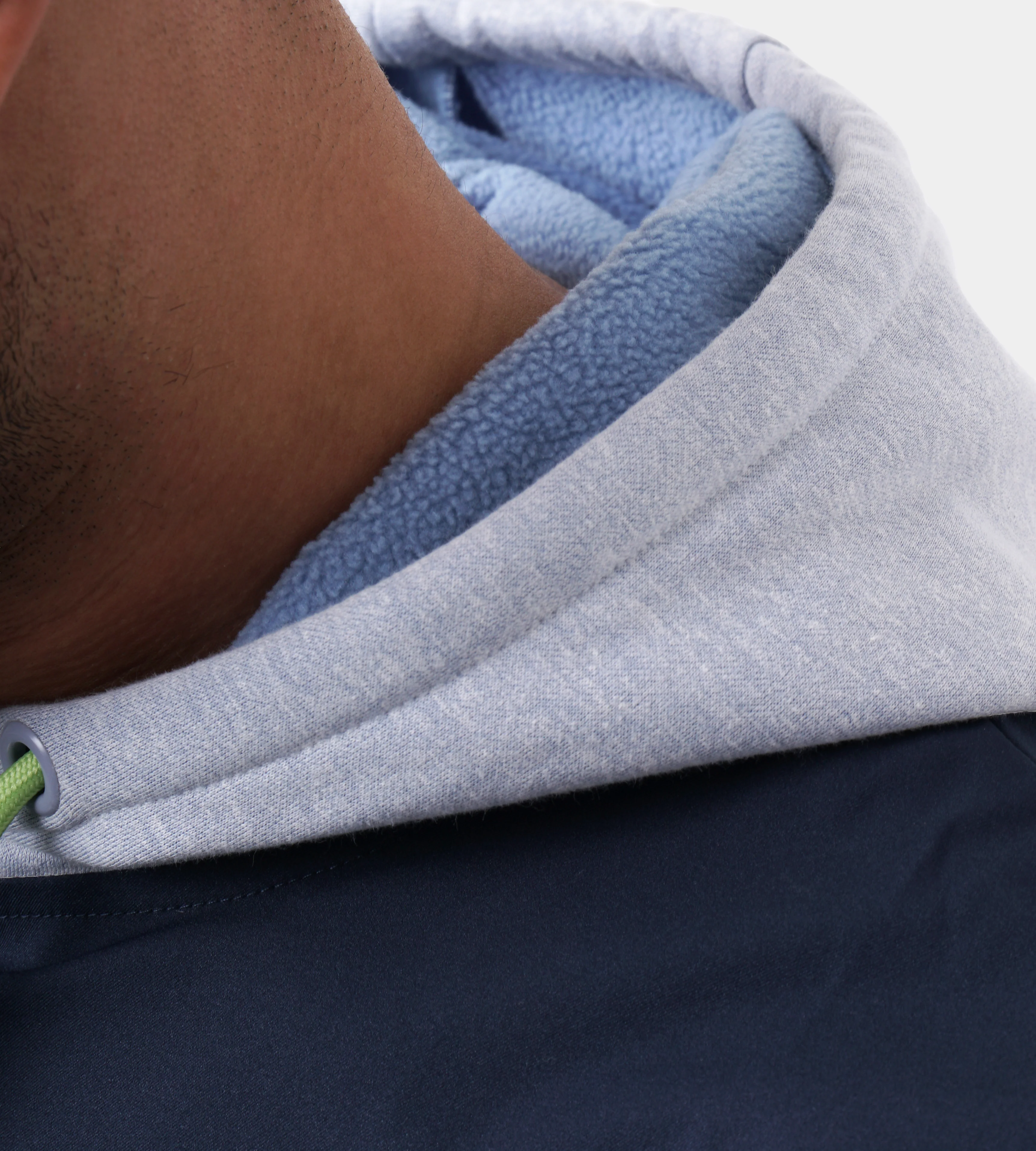 TRENDY HOODIE - BLUE/LIME - Image 8