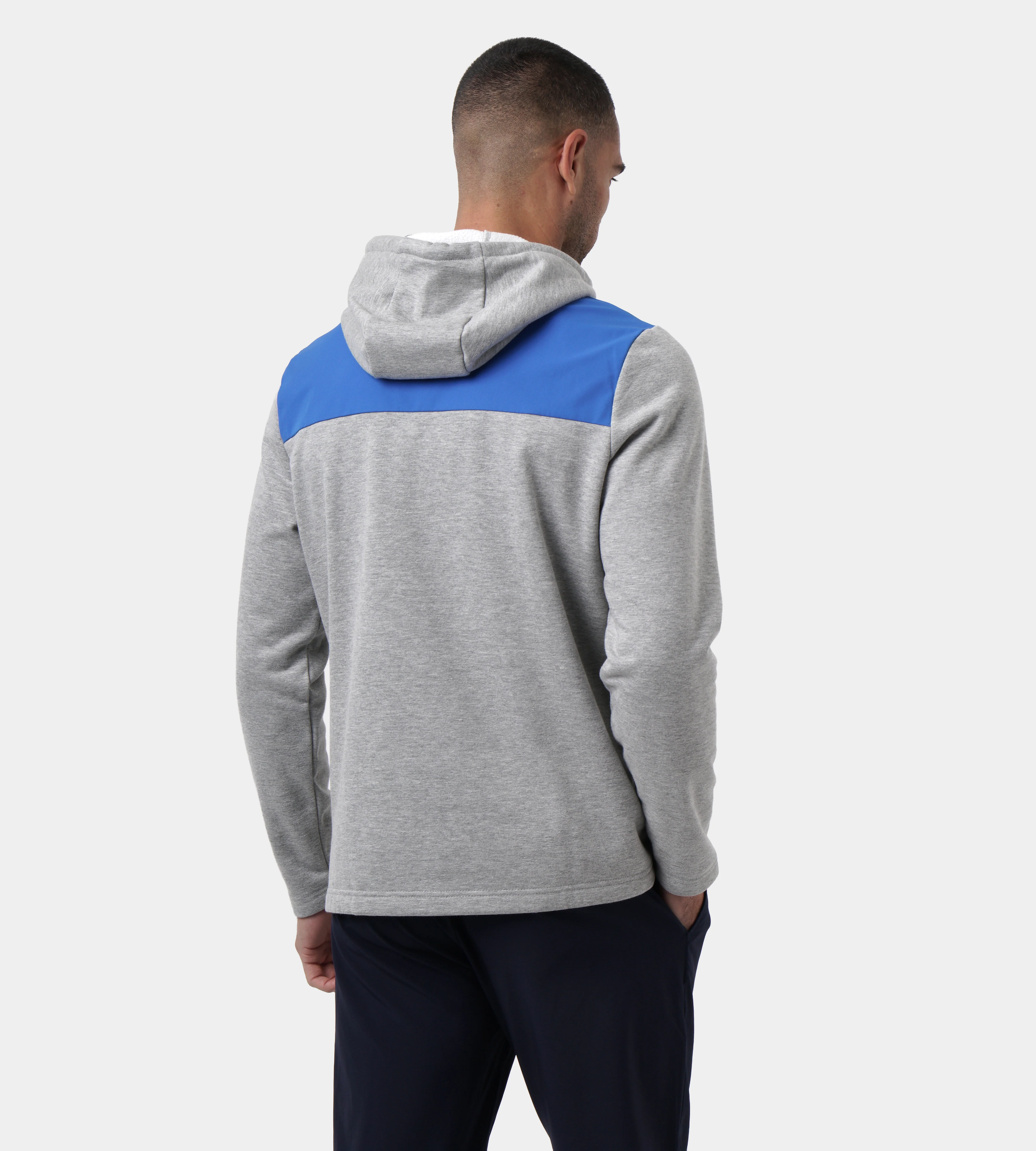 TRENDY HOODIE - BLUE/WHITE - Image 5