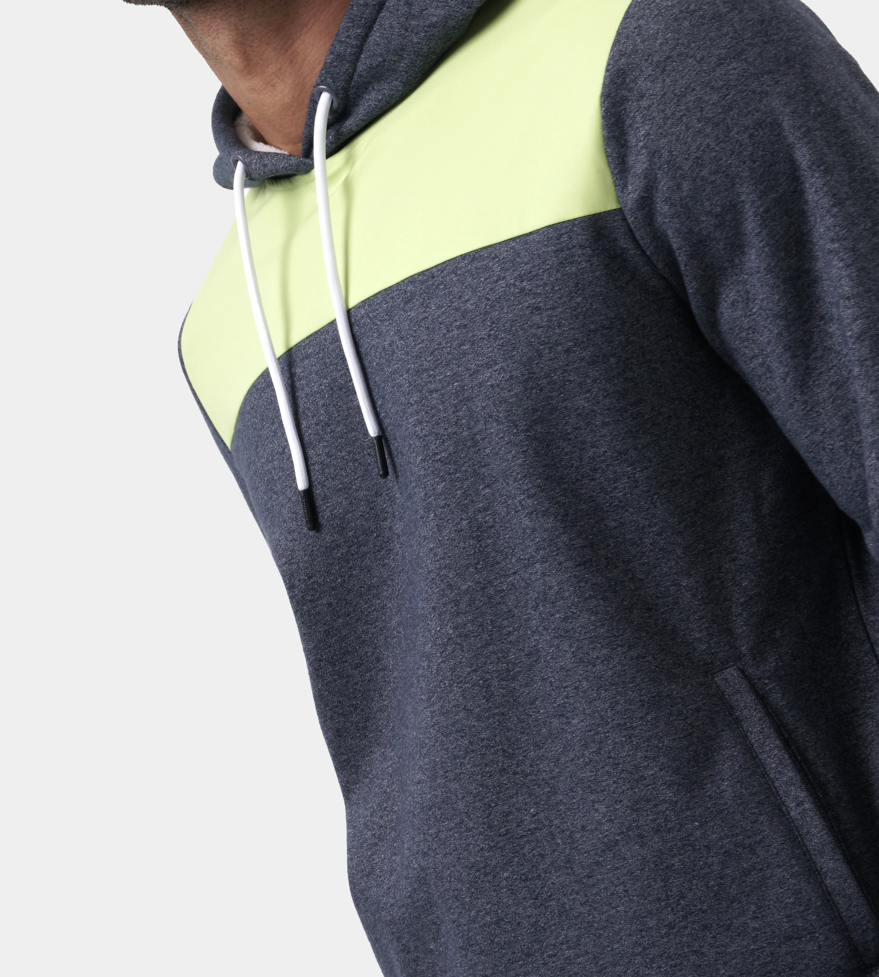 TRENDY HOODIE - LIME/WHITE - Image 7