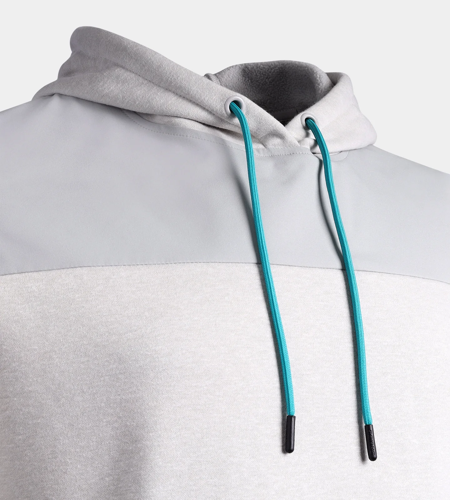TRENDY HOODIE - WHITE/TEAL - Image 8