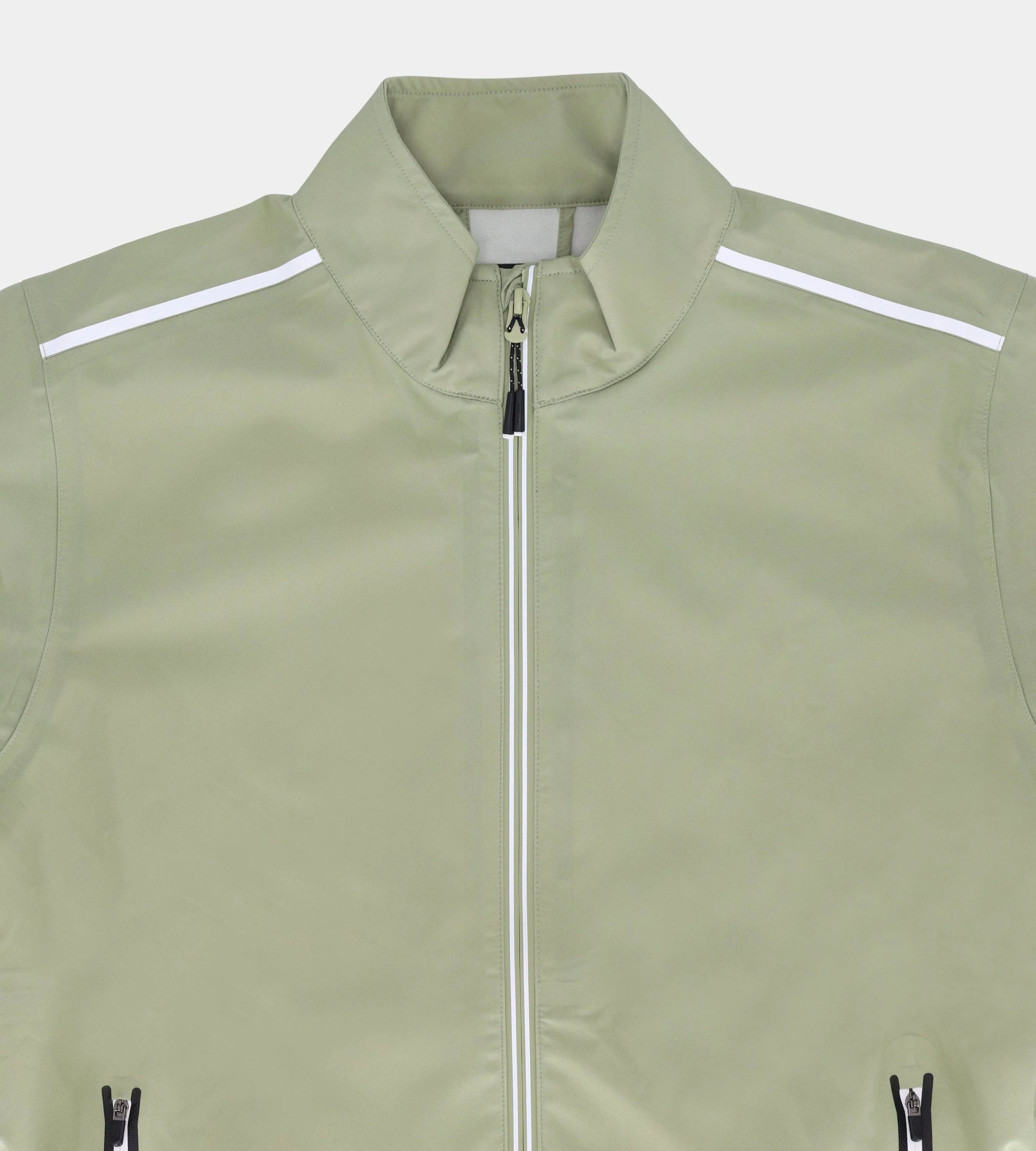 TWIN STRIPE RAIN JACKET - KHAKI - Image 3